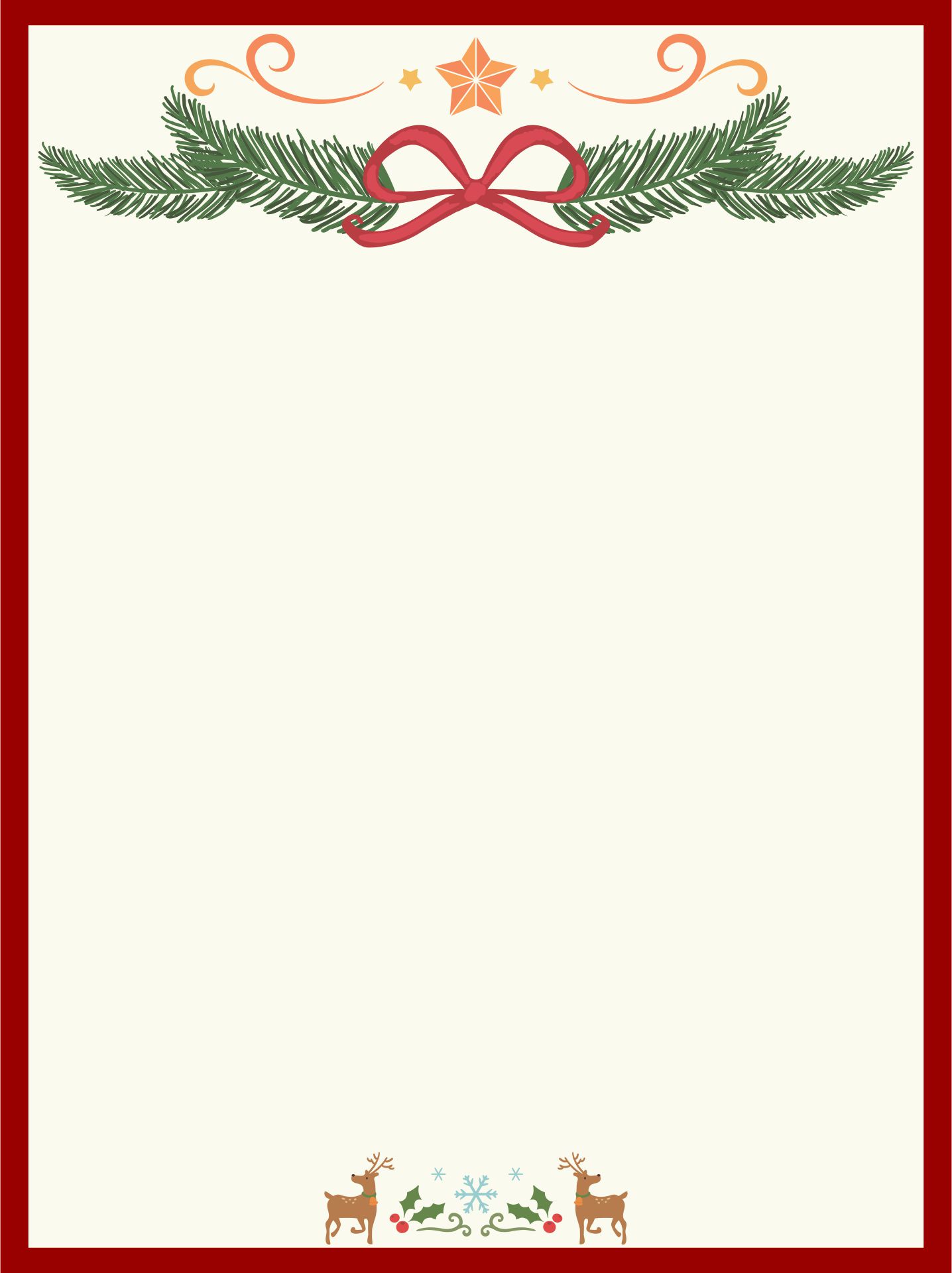 15 Best Free Printable Christmas Stationary Borders PDF For Free At Printablee