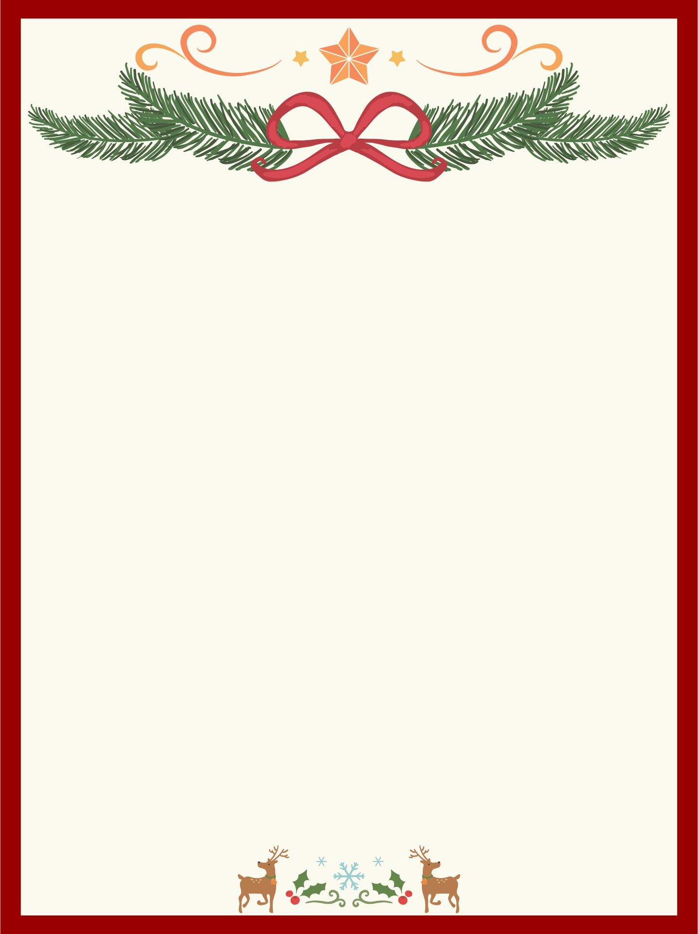 15 Best Free Printable Christmas Stationary Borders PDF For Free At Printablee
