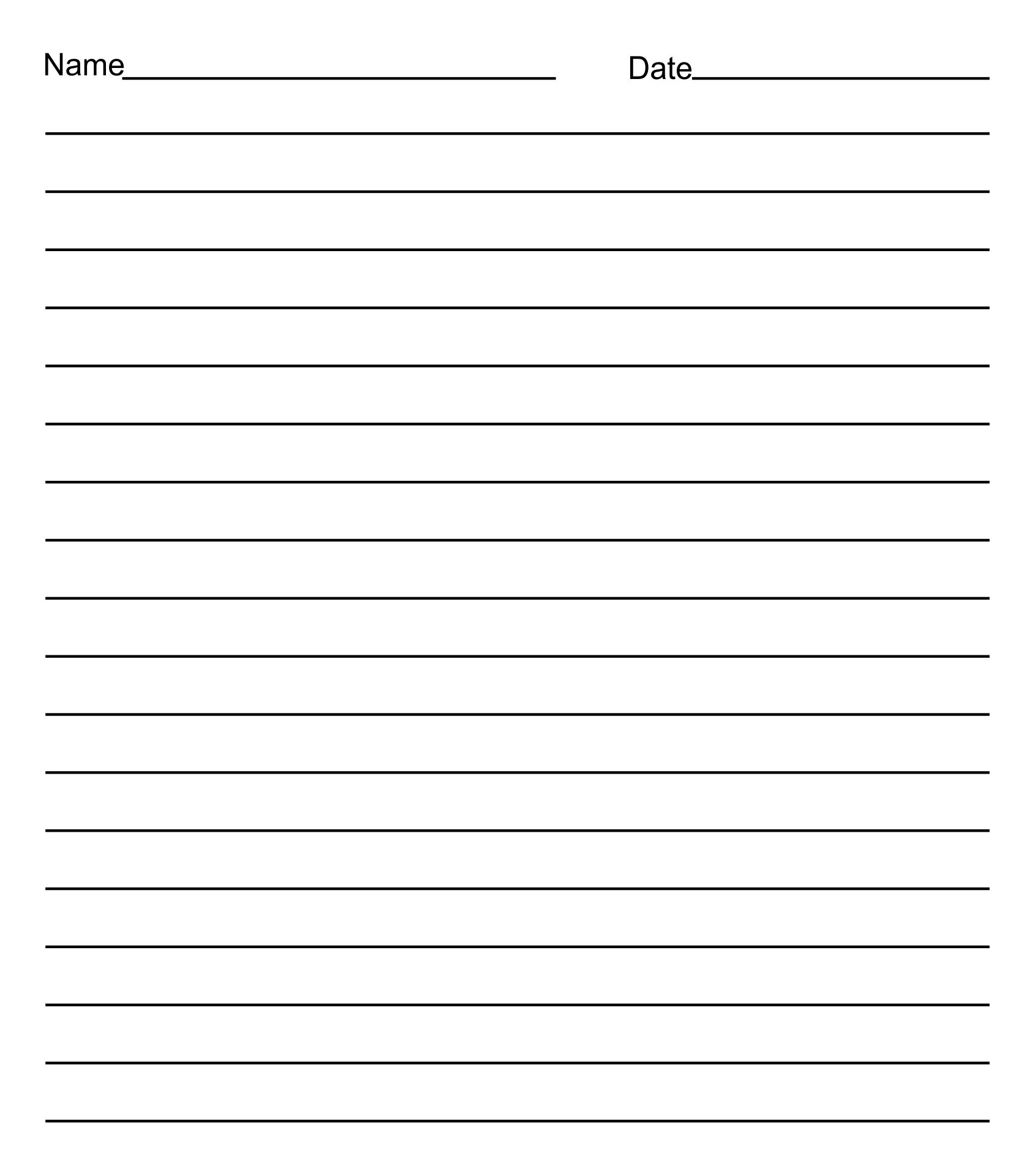  Printable Lined Writing Paper Template