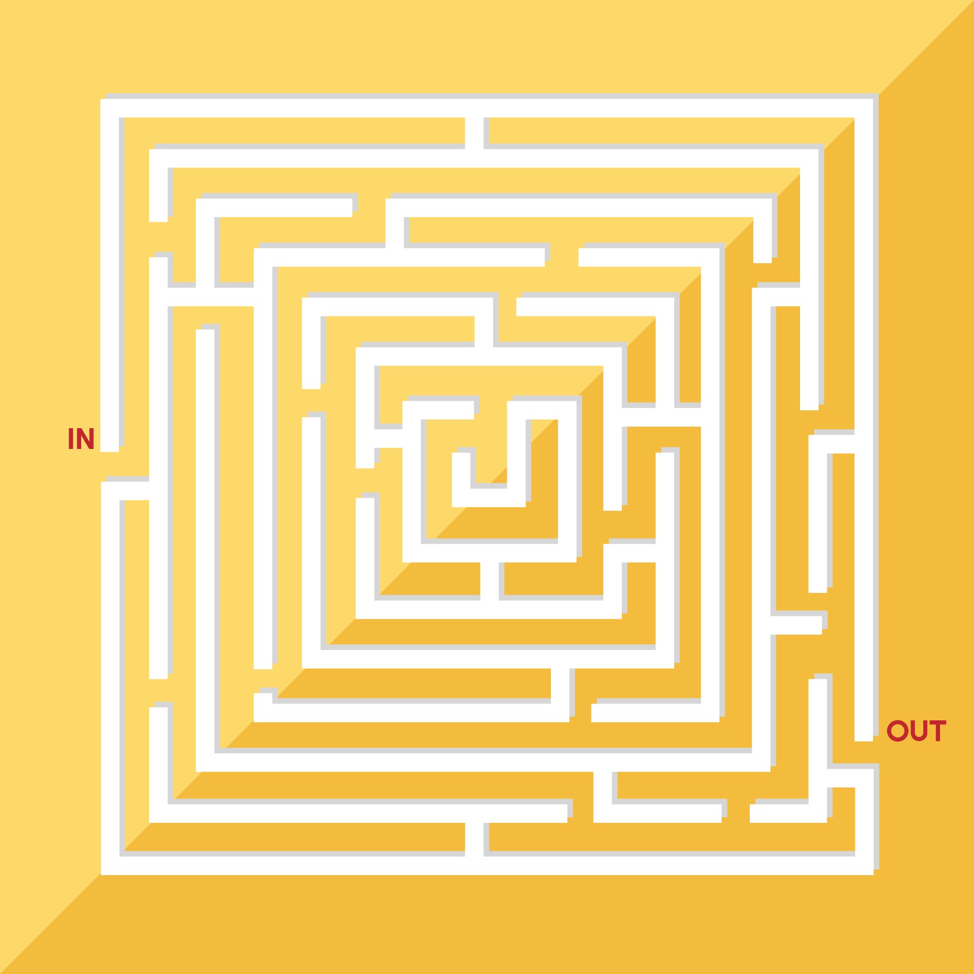 Printable Maze Hard Coloring Pages