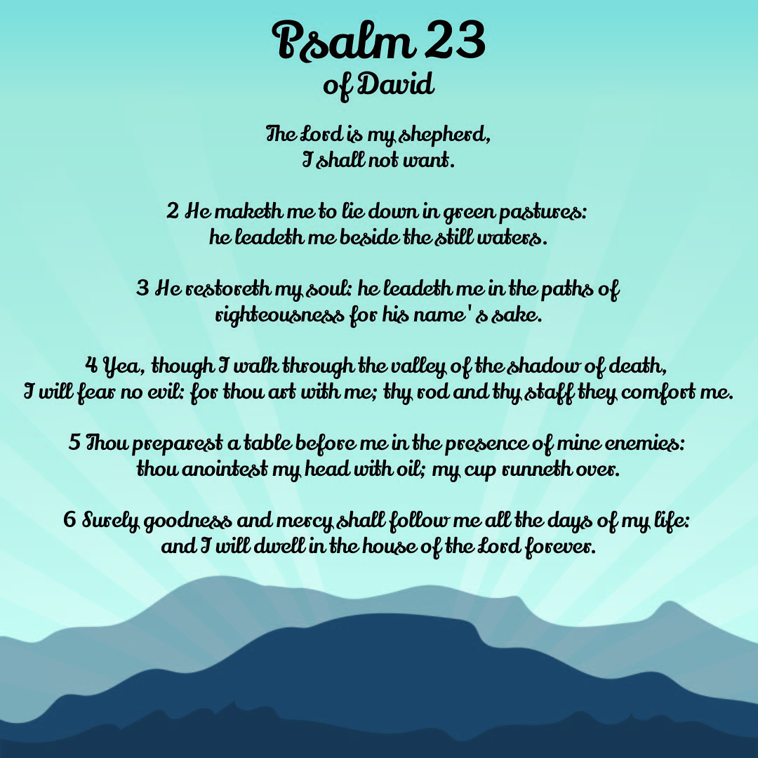 7 Best 23 Psalms Prayer Printable