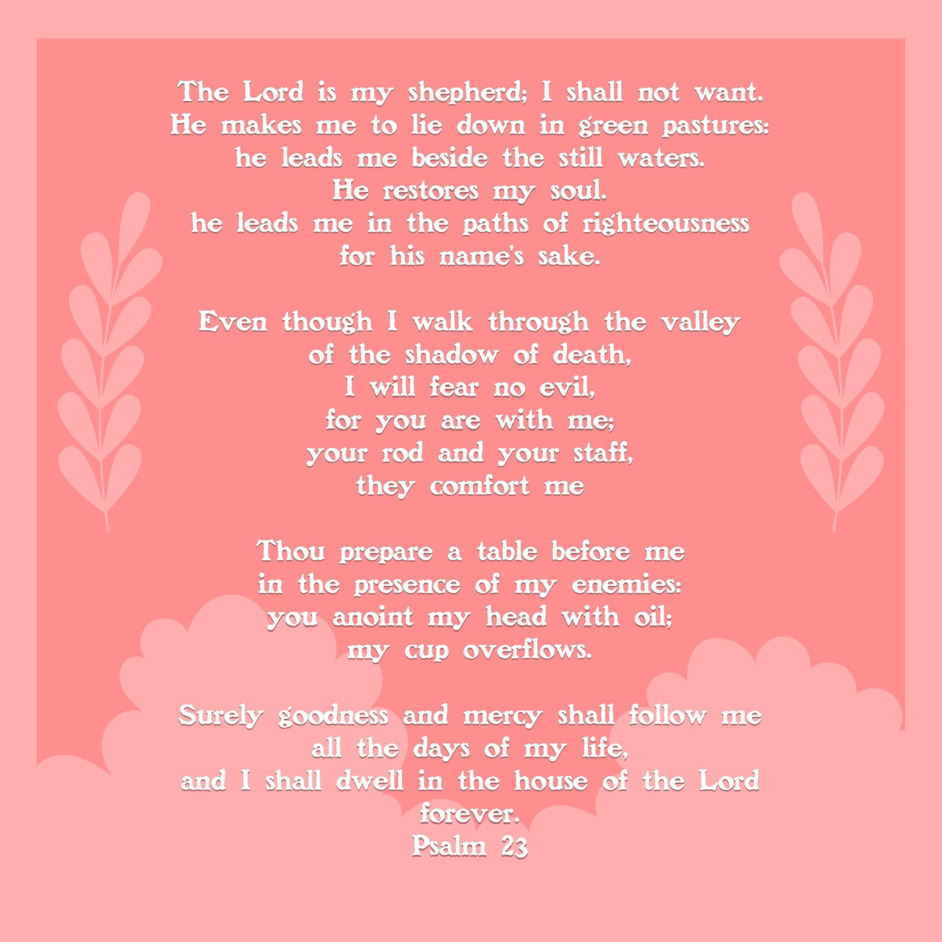 Psalm 23 as a Prayer