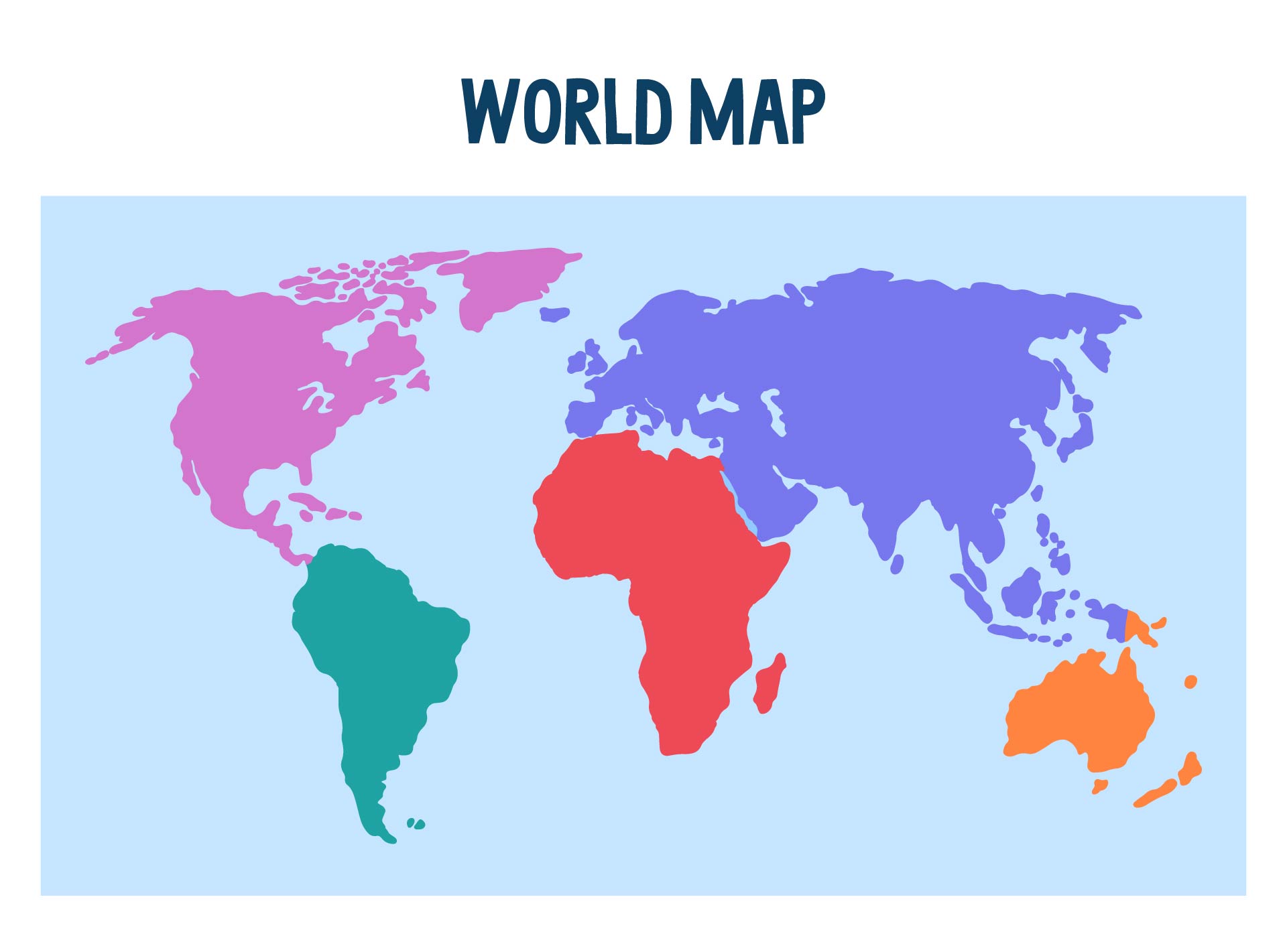 Labeled World Map Printable Printable World Holiday