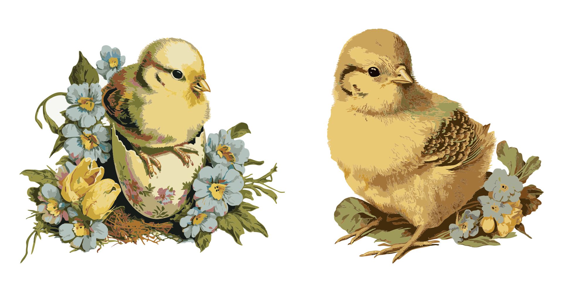 Vintage Easter Chick Printable