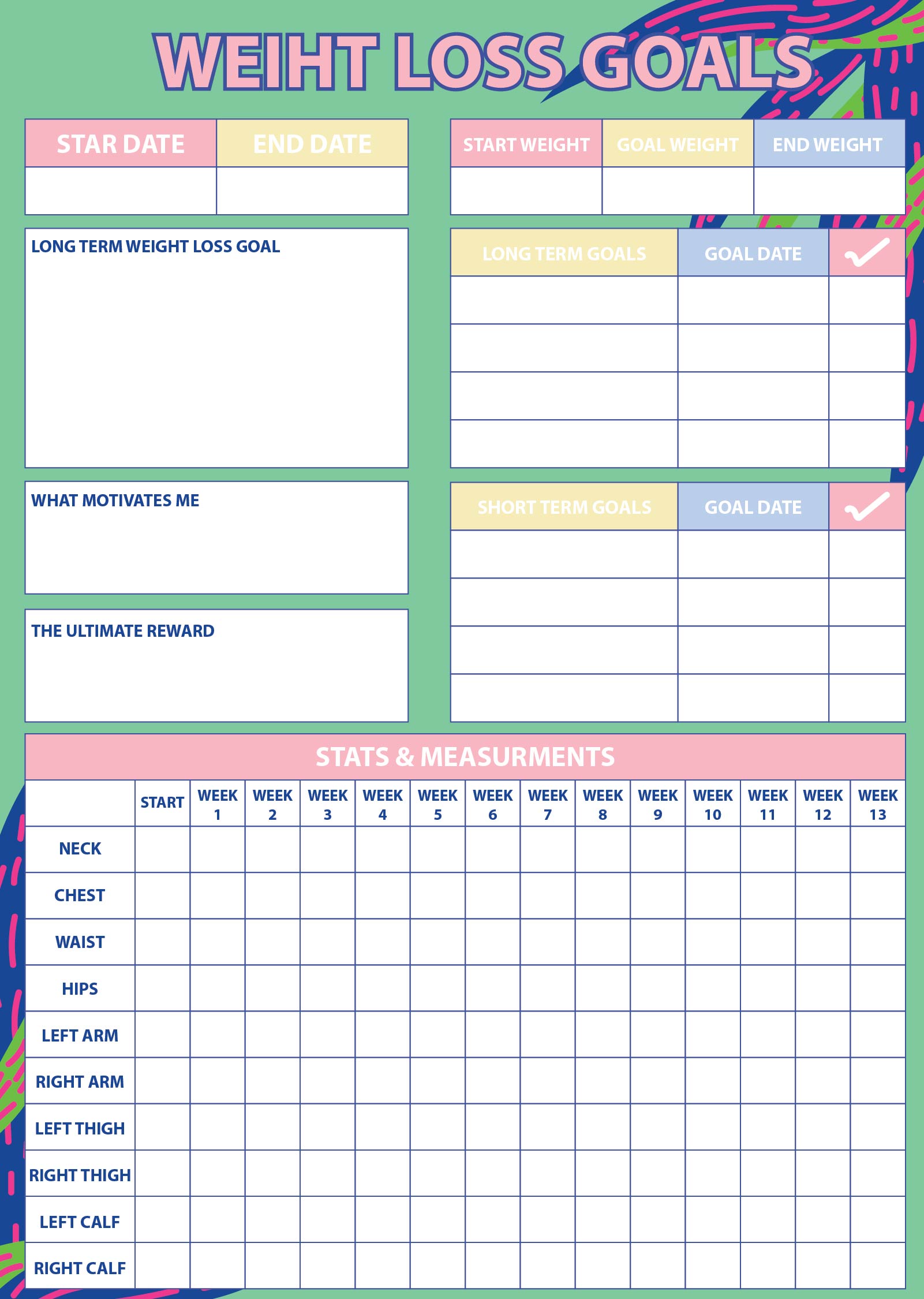 weight loss journey food journal