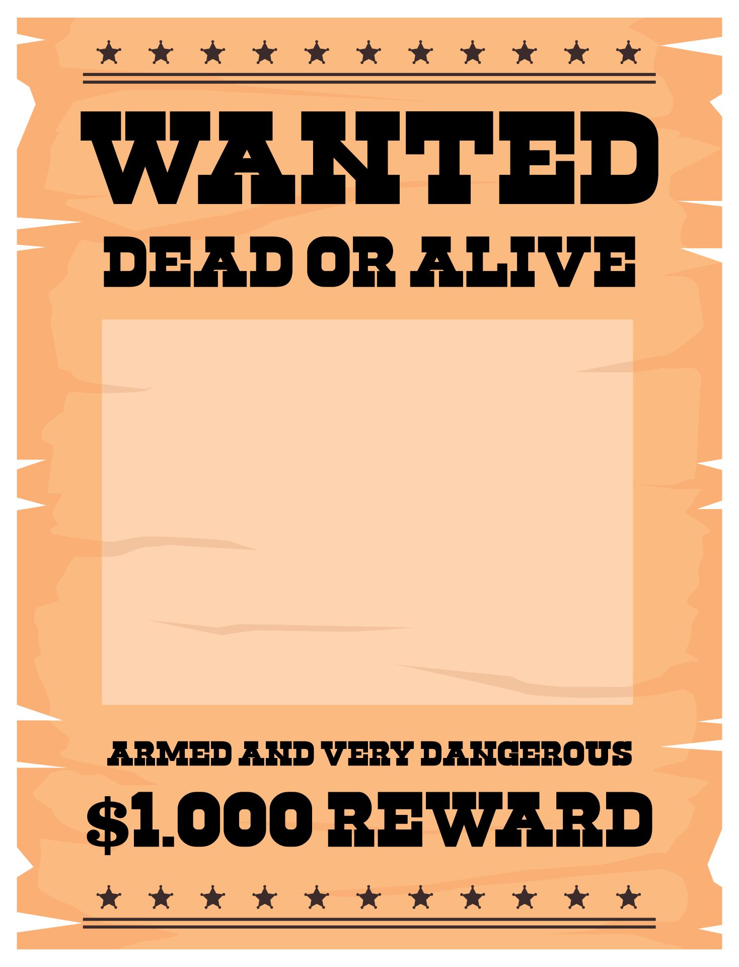 old west wanted poster template