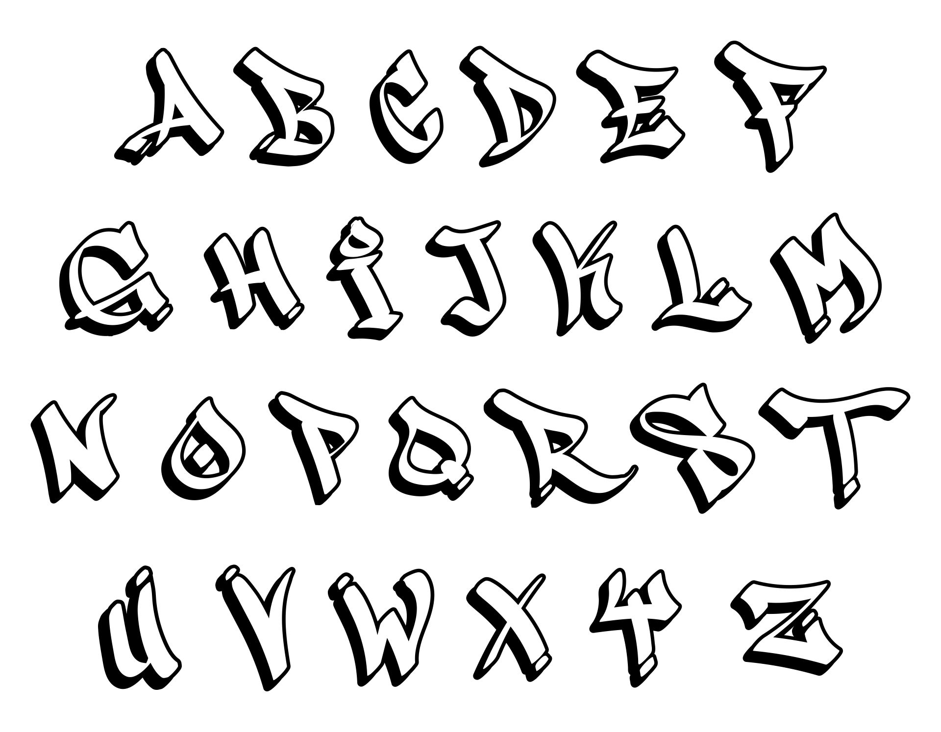 3D Graffiti Alphabet Fonts