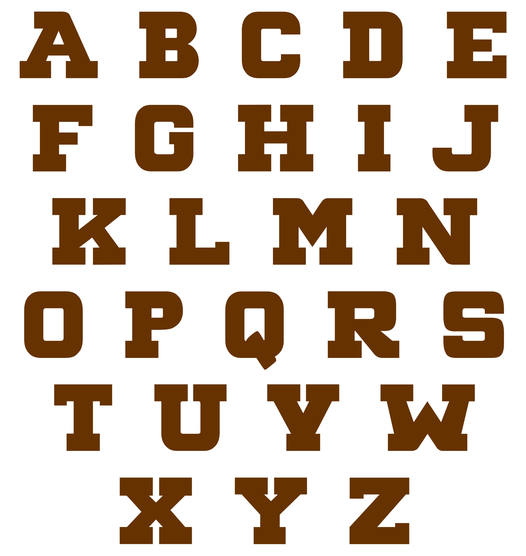 8 Inch Alphabet Letter Printable