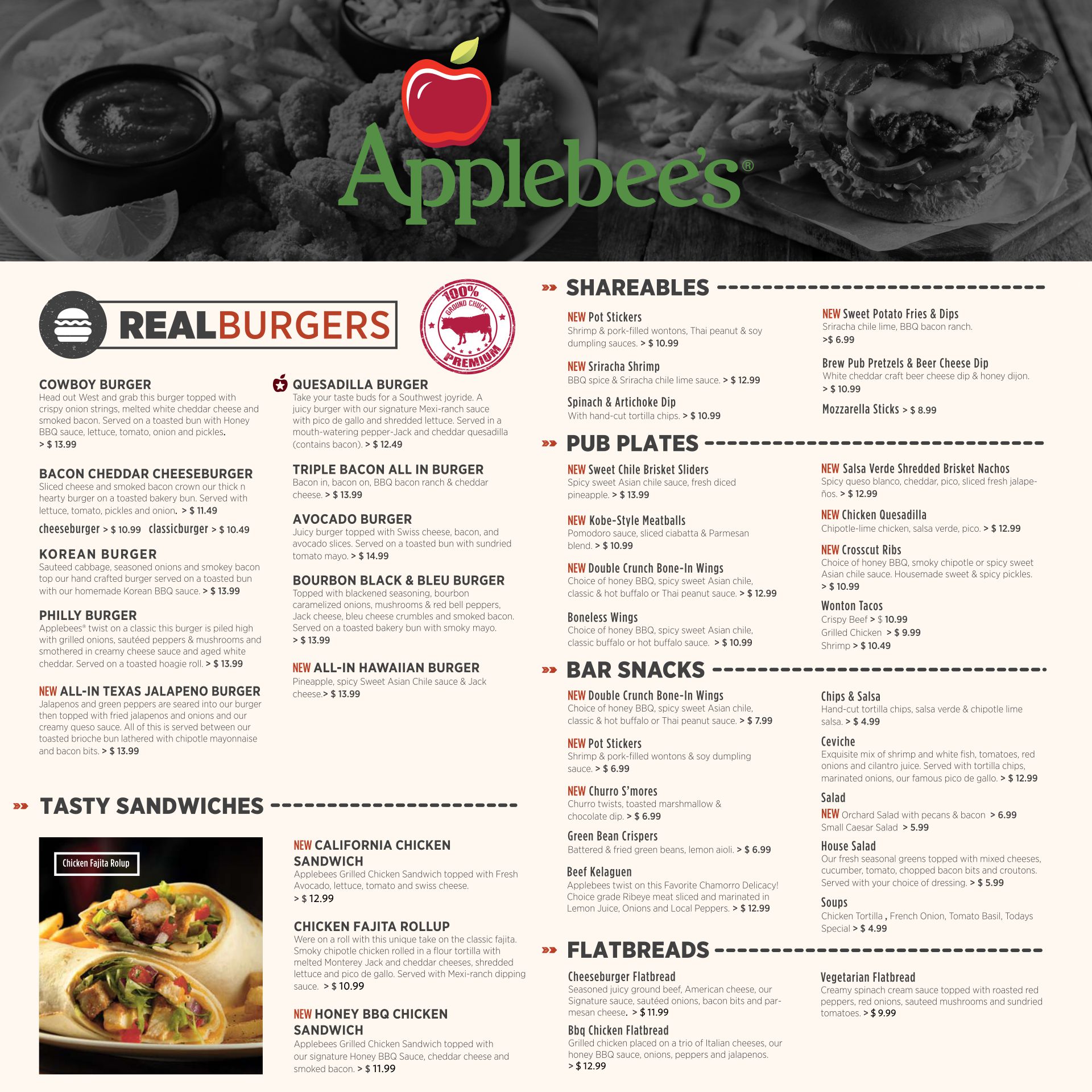 10 Best Printable Applebee's Menu With Price