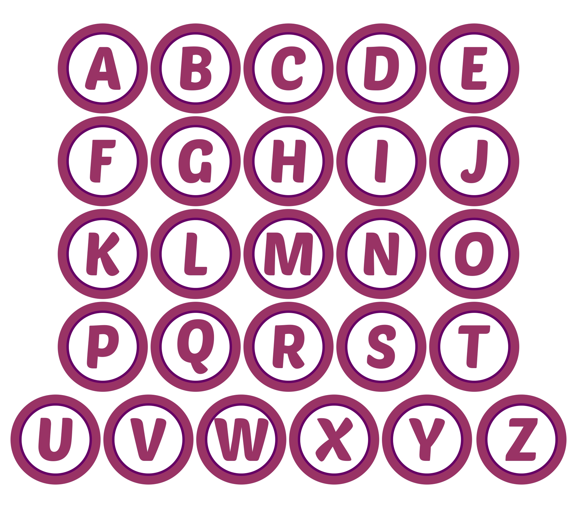 Letters alphabet the printable of Letters of