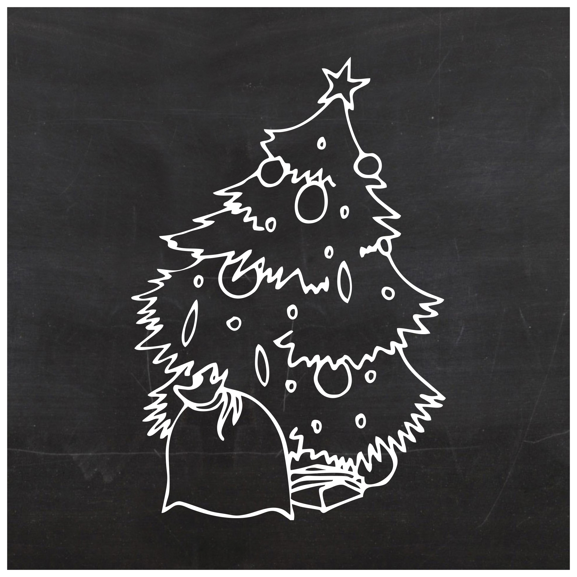 Printable Chalkboard Christmas Tree