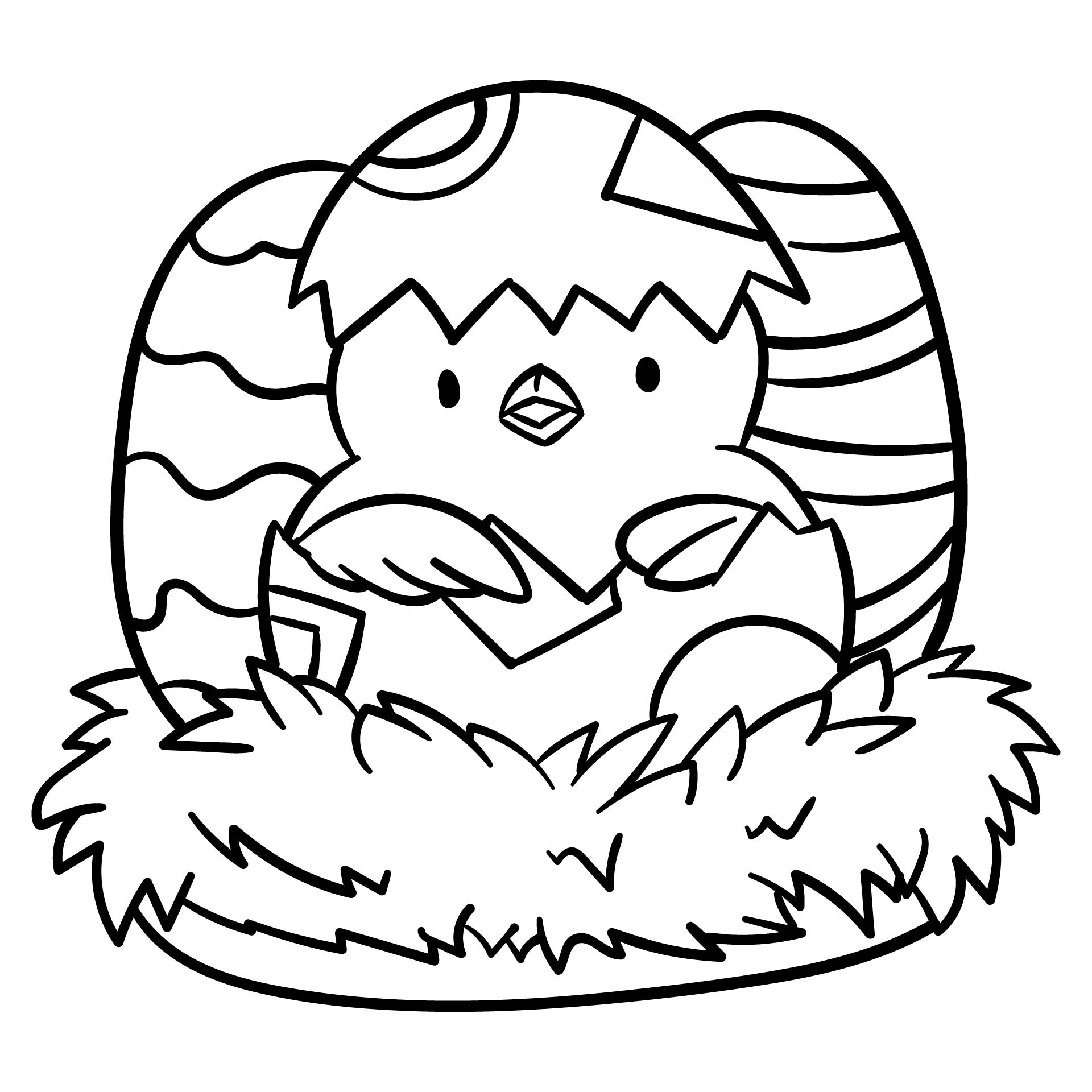 Chick Coloring Page Easter Colouring