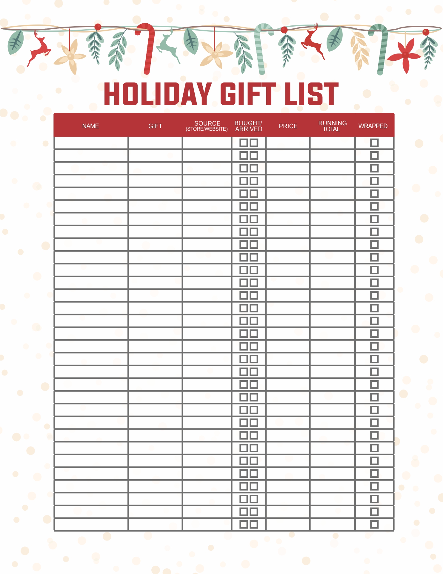 Free Printable List Maker Printable Templates Christmas List Maker