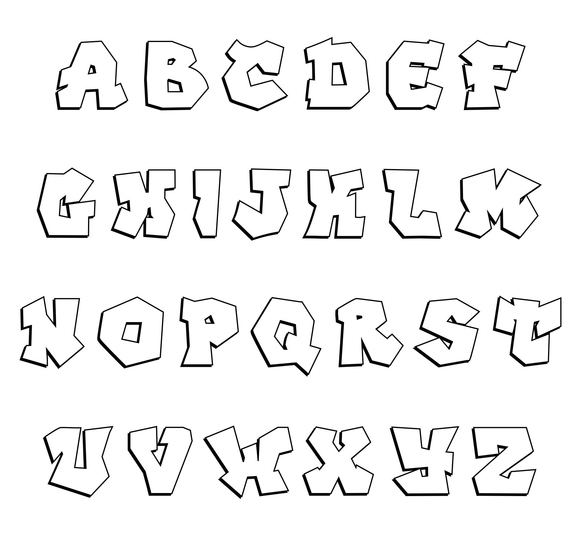 Printable Letters in Different Fonts