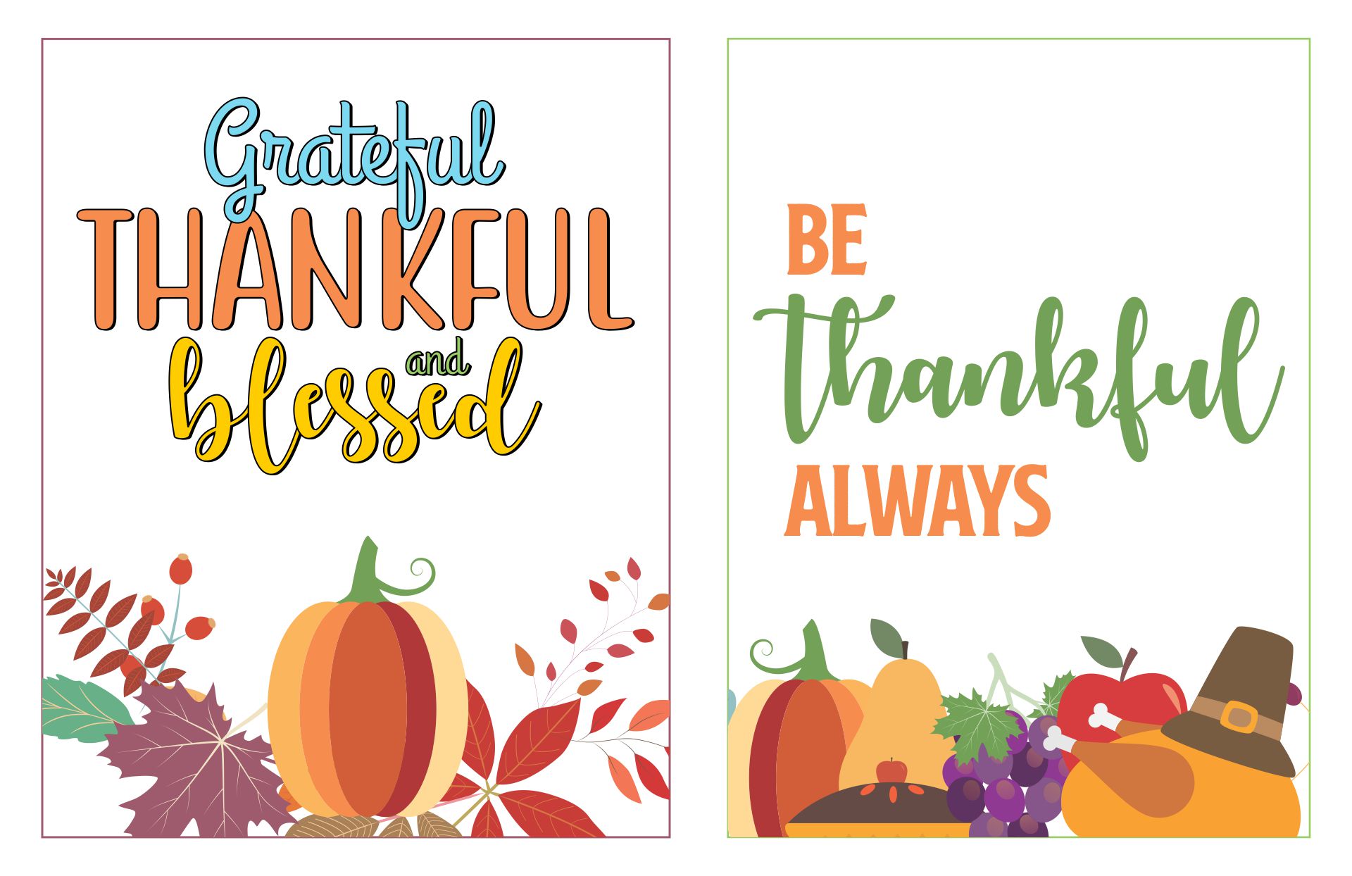 Fall & Thanksgiving Printables