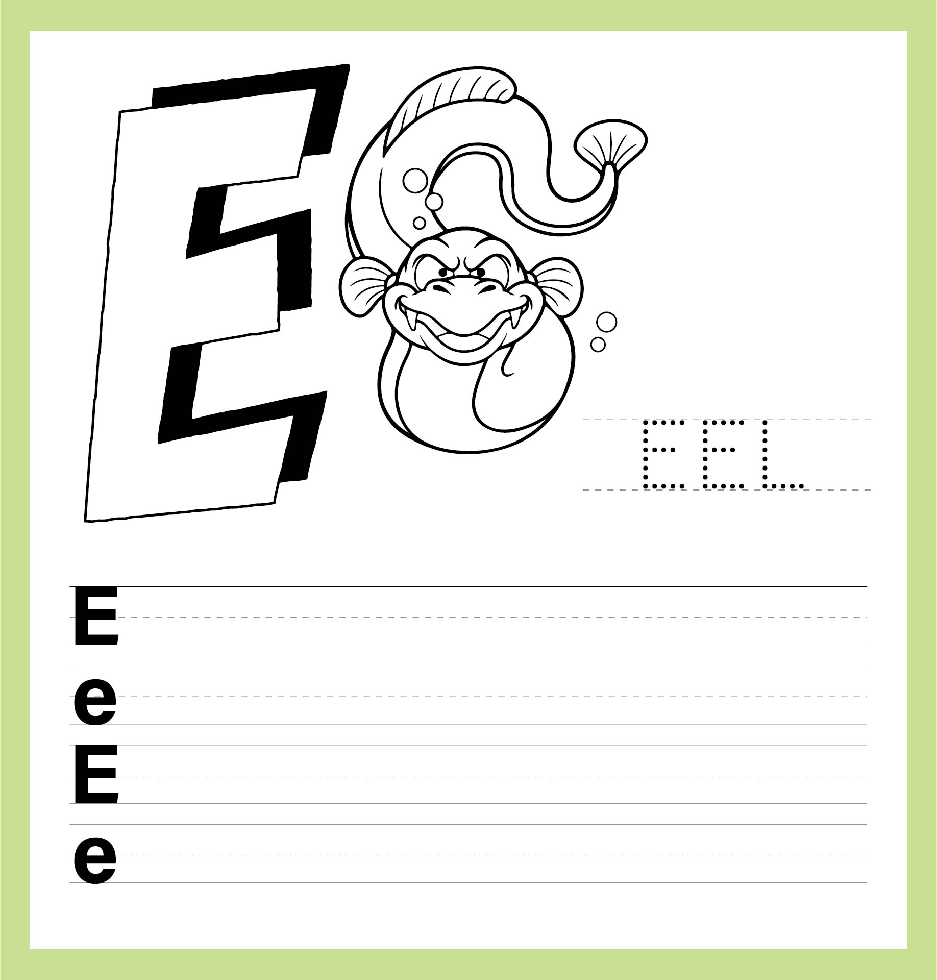 Printable Alphabet Letter E Worksheets