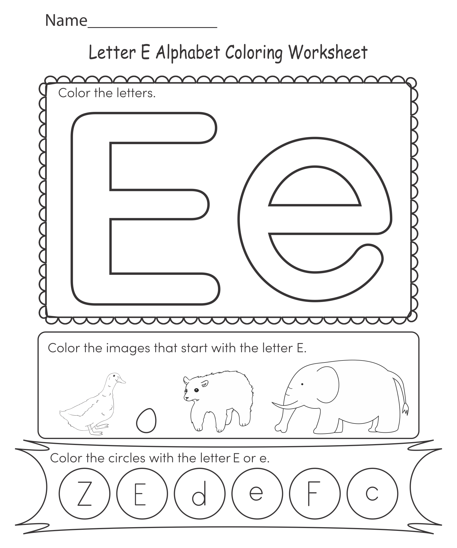 10 Best Letter E Worksheets Free Printable PDF for Free at Printablee