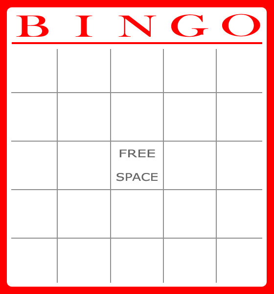 5 Best Images of Free Printable Blank Bingo - Free Printable Blank ...