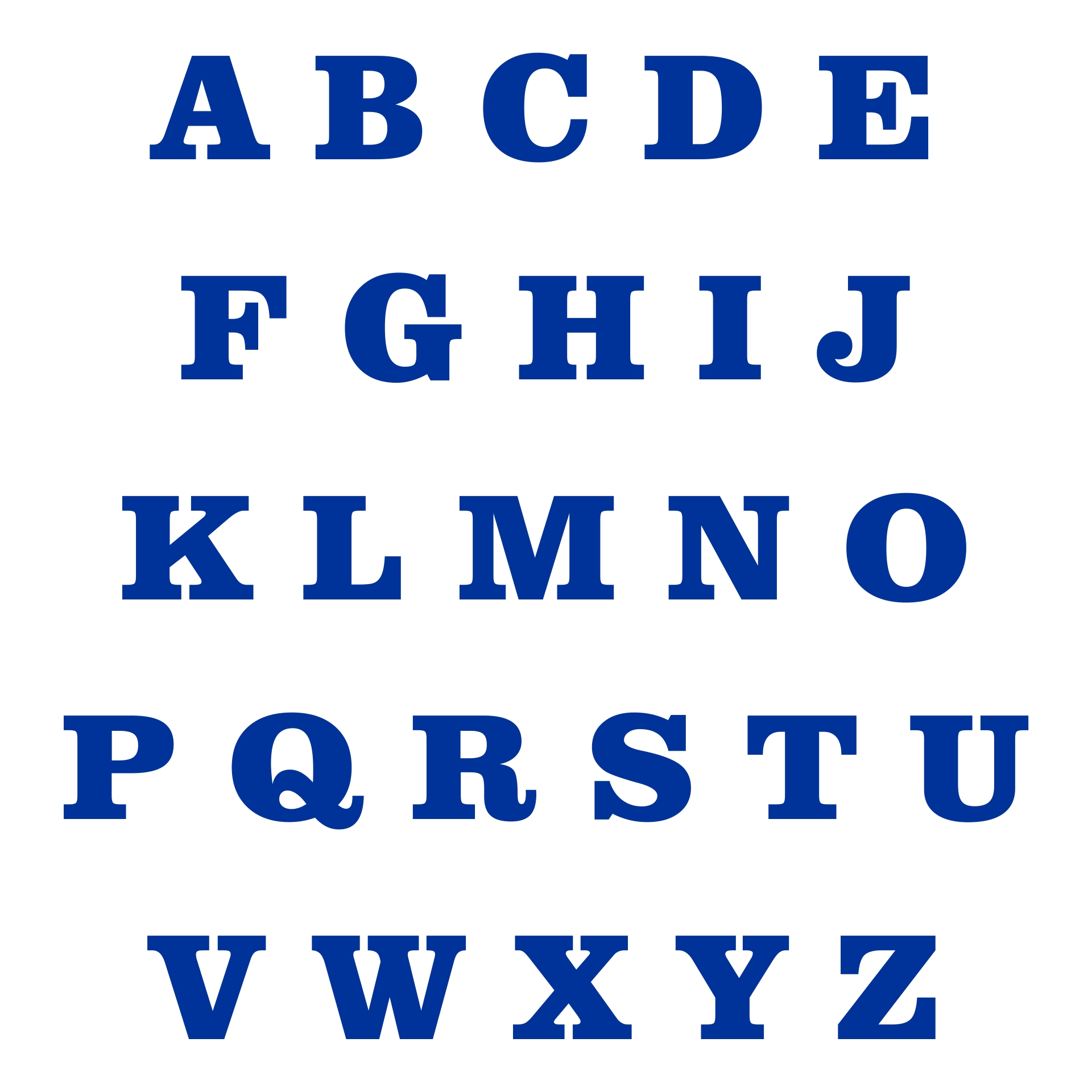 Printable Blue Alphabet Letters
