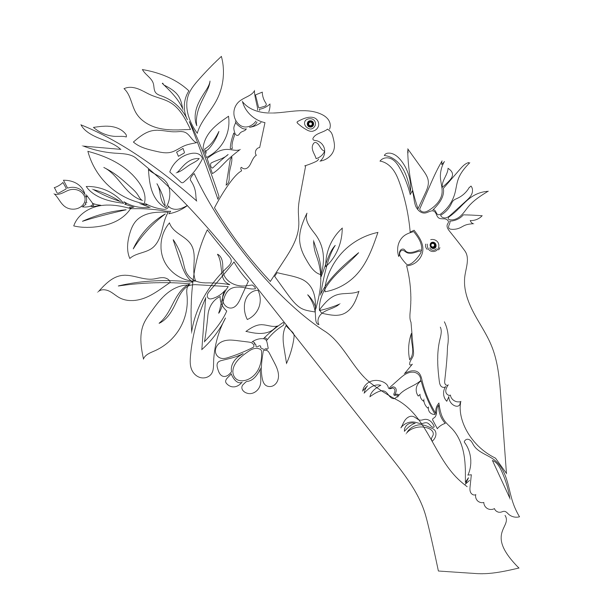 Printable Stencils Birds On Branches