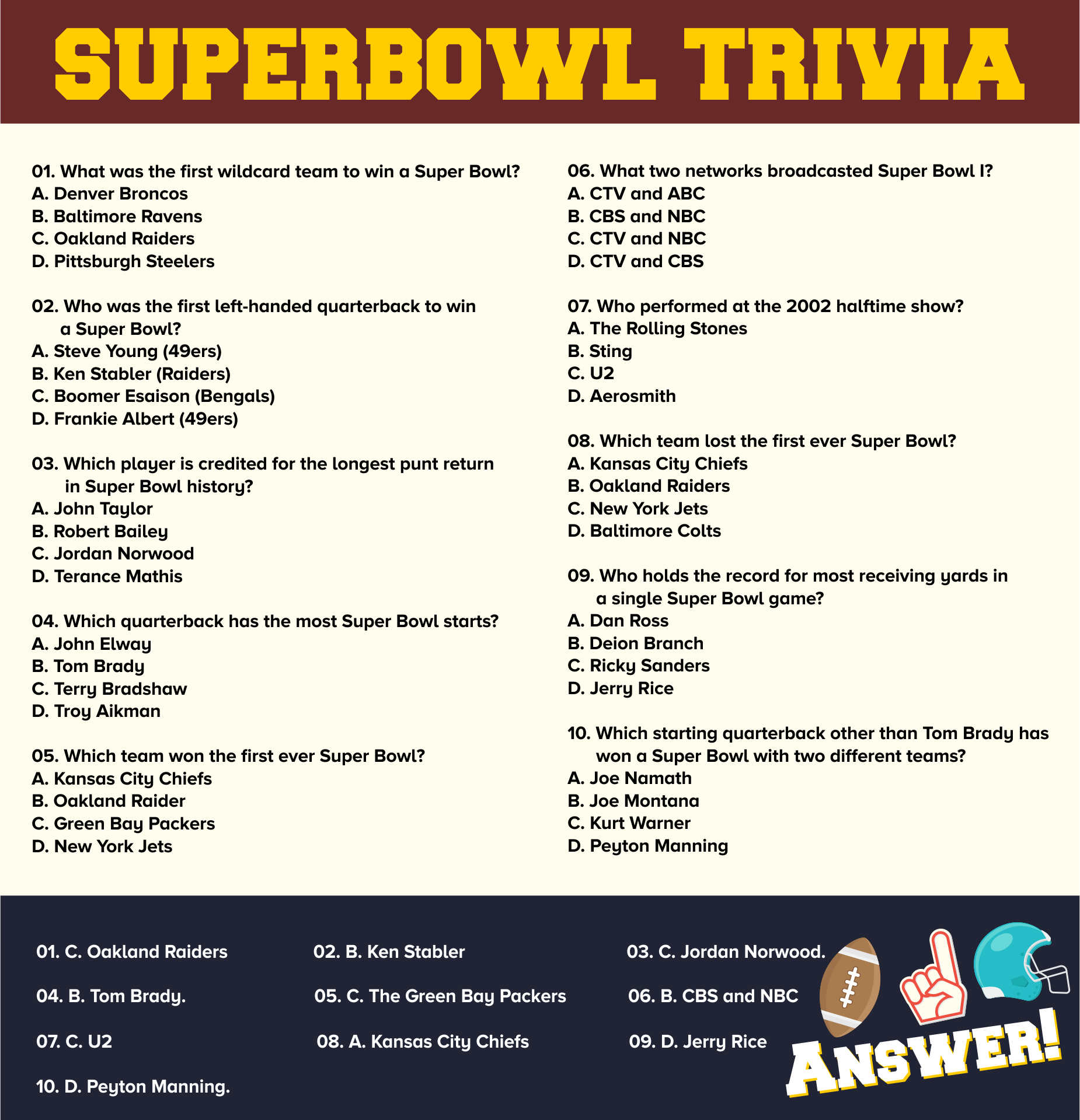 8 Best Printable Football Trivia Questions And Answers Printablee Com