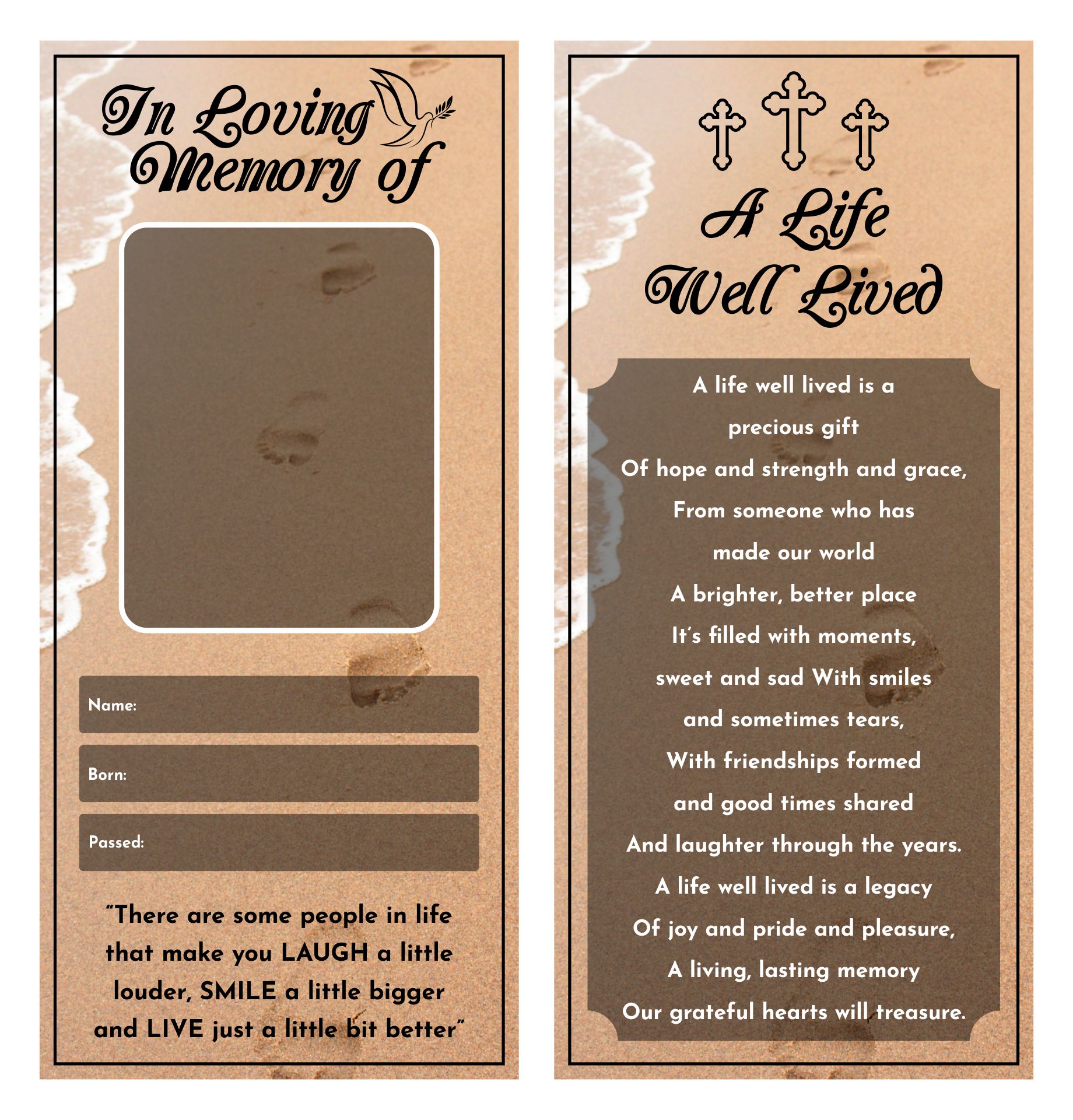 Memorial Prayer Cards