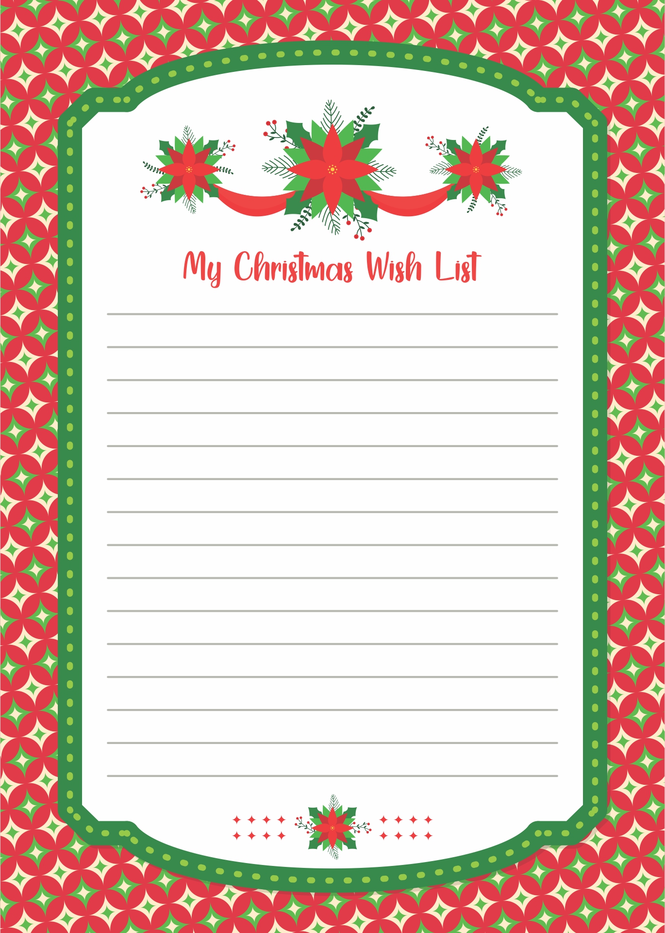 6 Best Free Printable Christmas Wish List