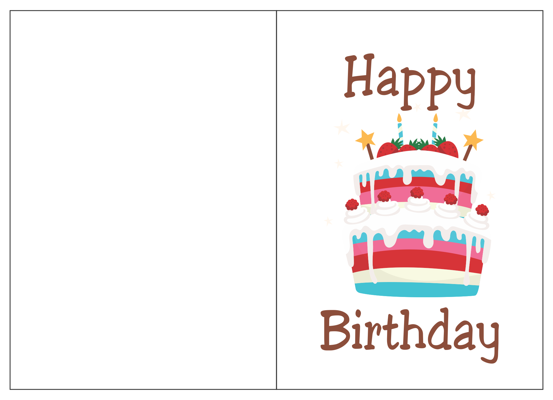 Printable Folding Birthday Card Templates