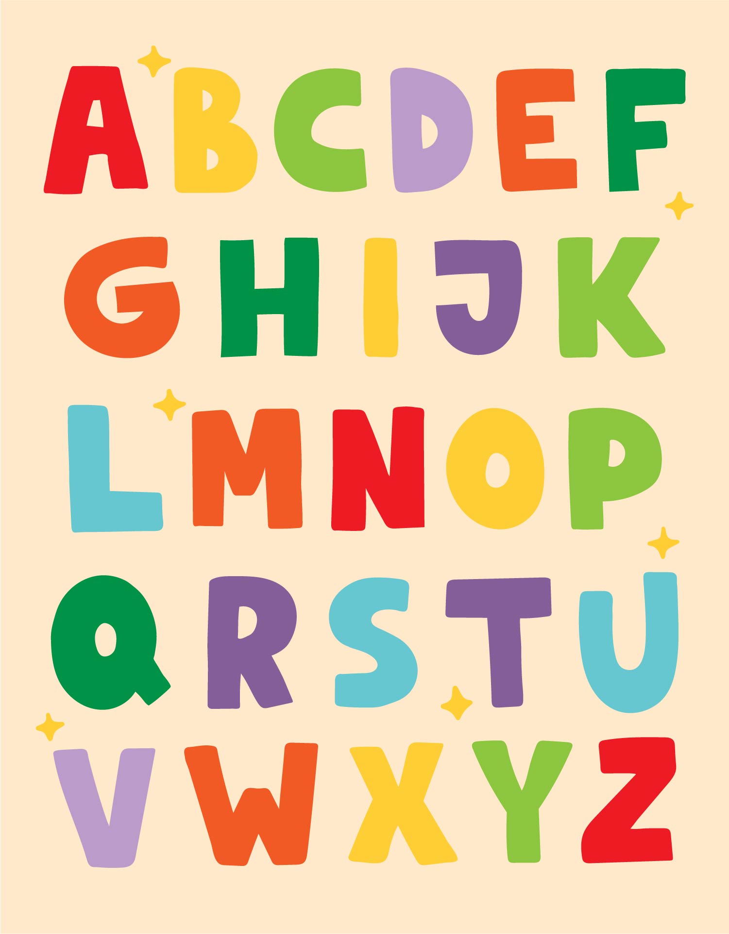 Printable Nursery Alphabet Wall Art