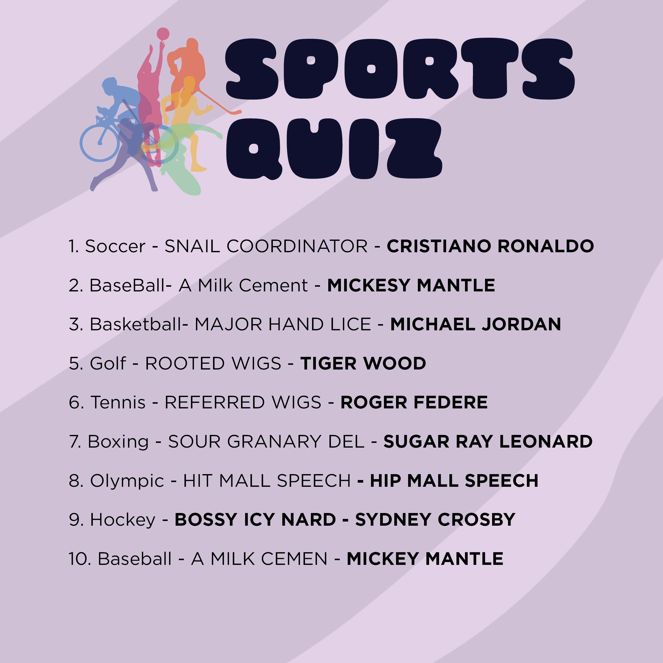 Printable Sports Trivia and Answers