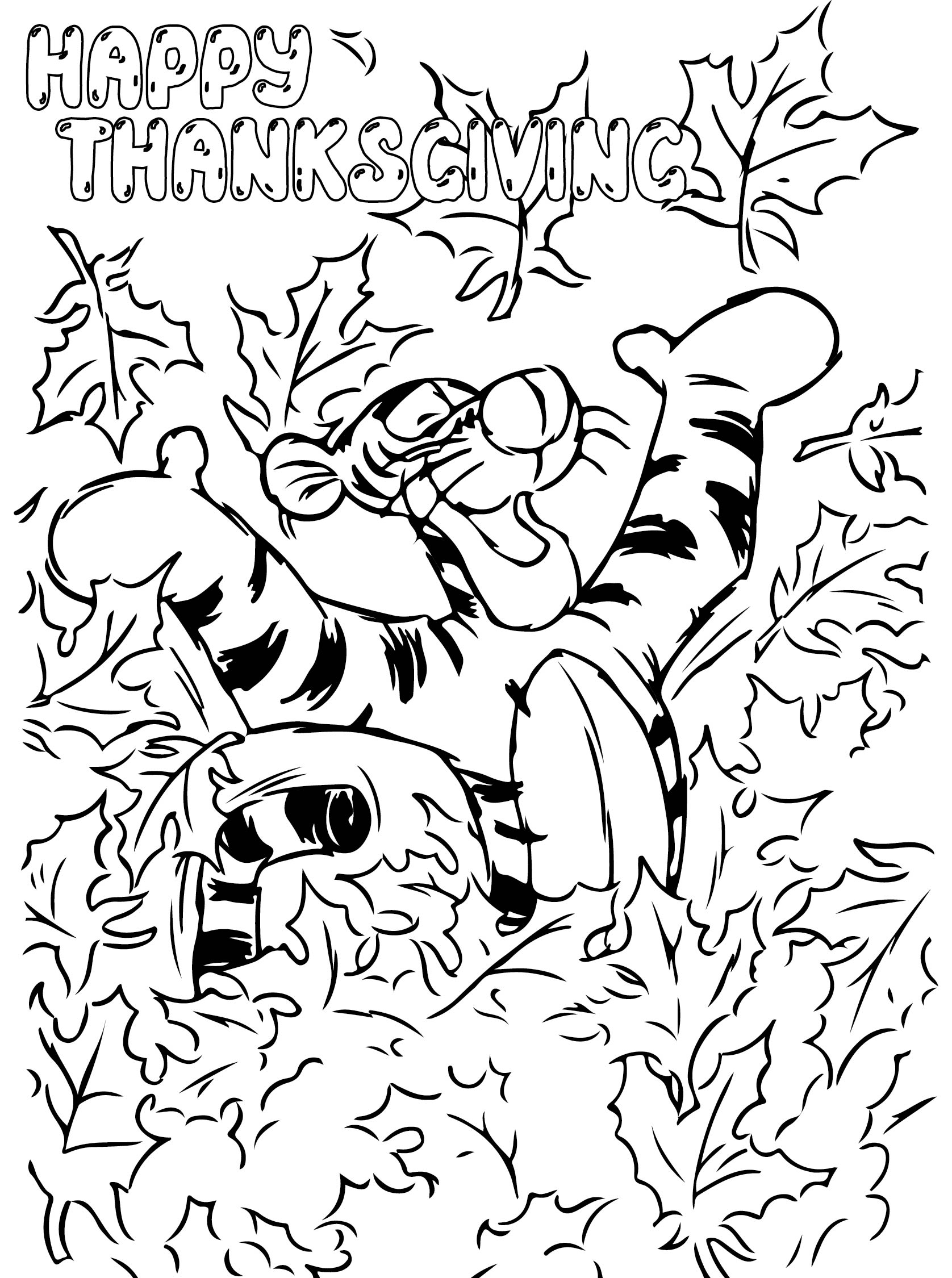 Winnie the Pooh Fall Coloring Pages Printables