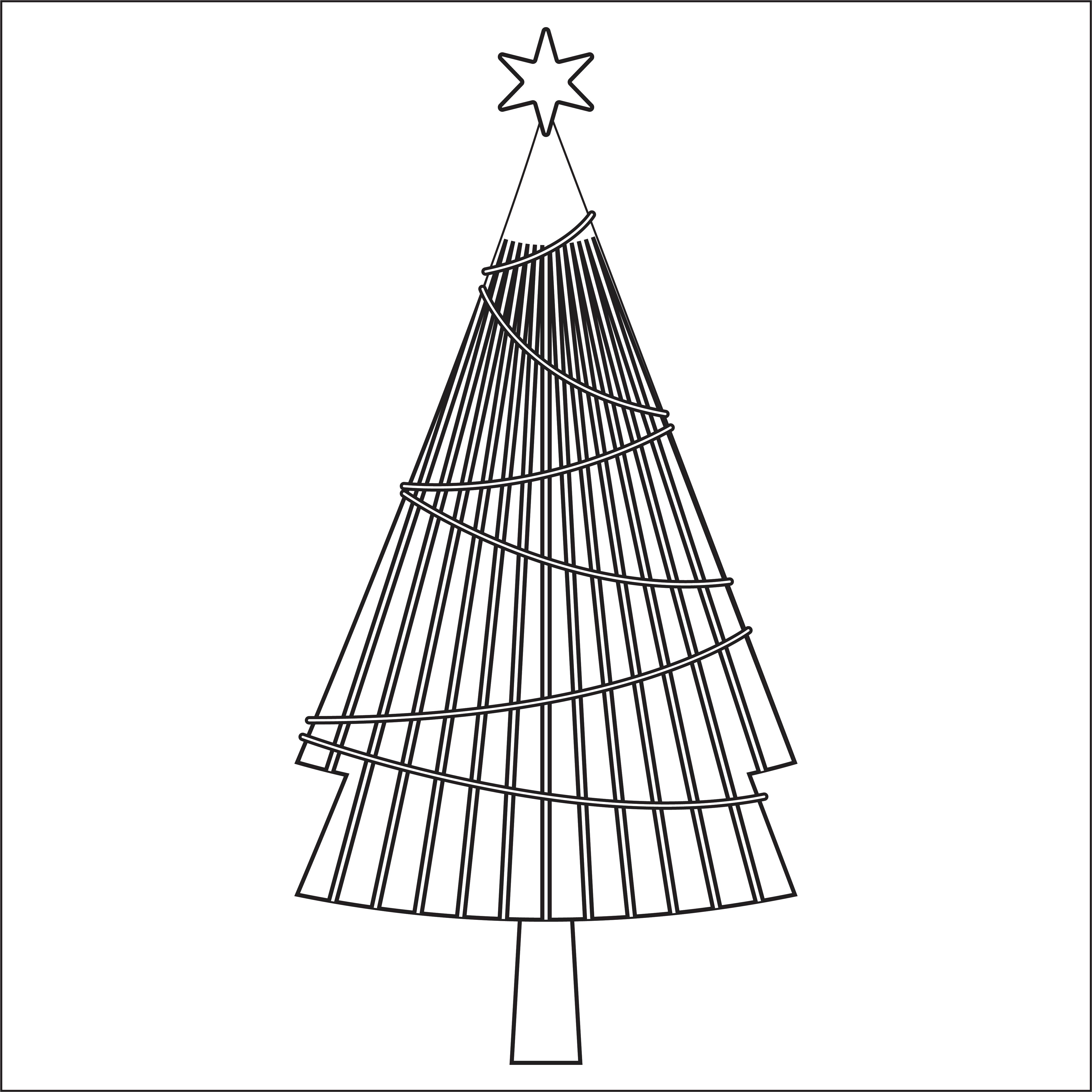 Folded Christmas Tree Printable Templates