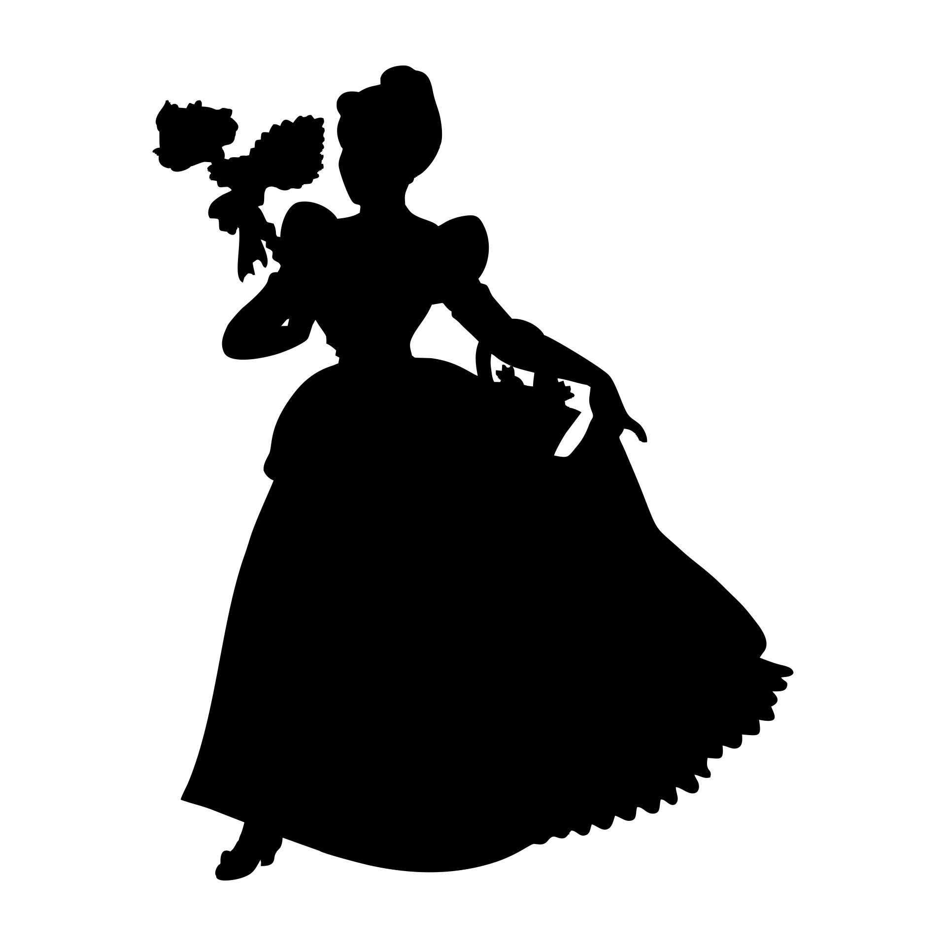 Disney Princess Stencil Silhouette