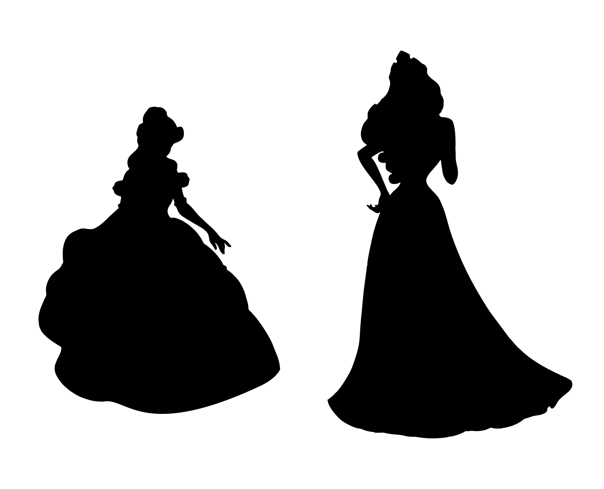 Disney Princess Stencil Silhouette