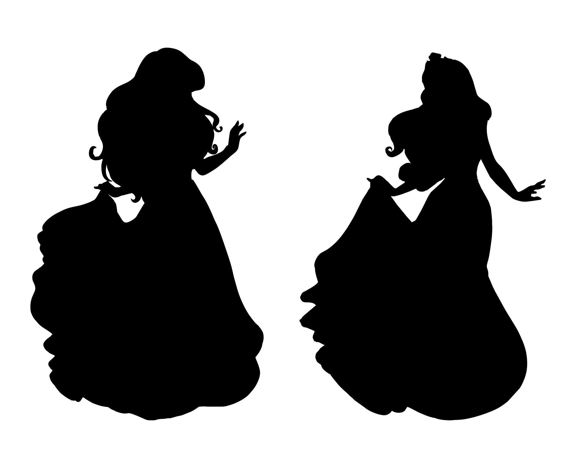 prince and princess clipart shadow