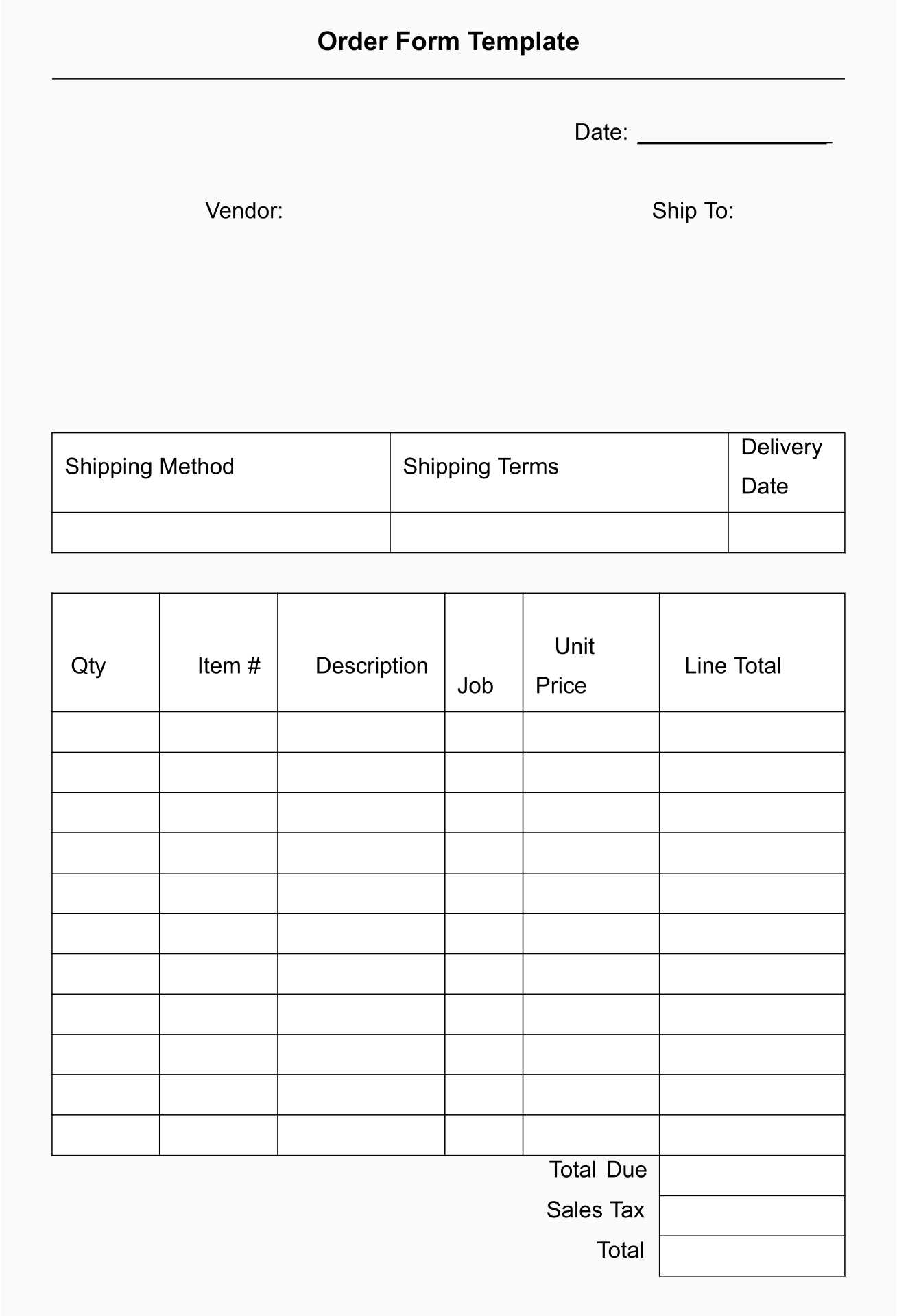 parts-order-forms-printable