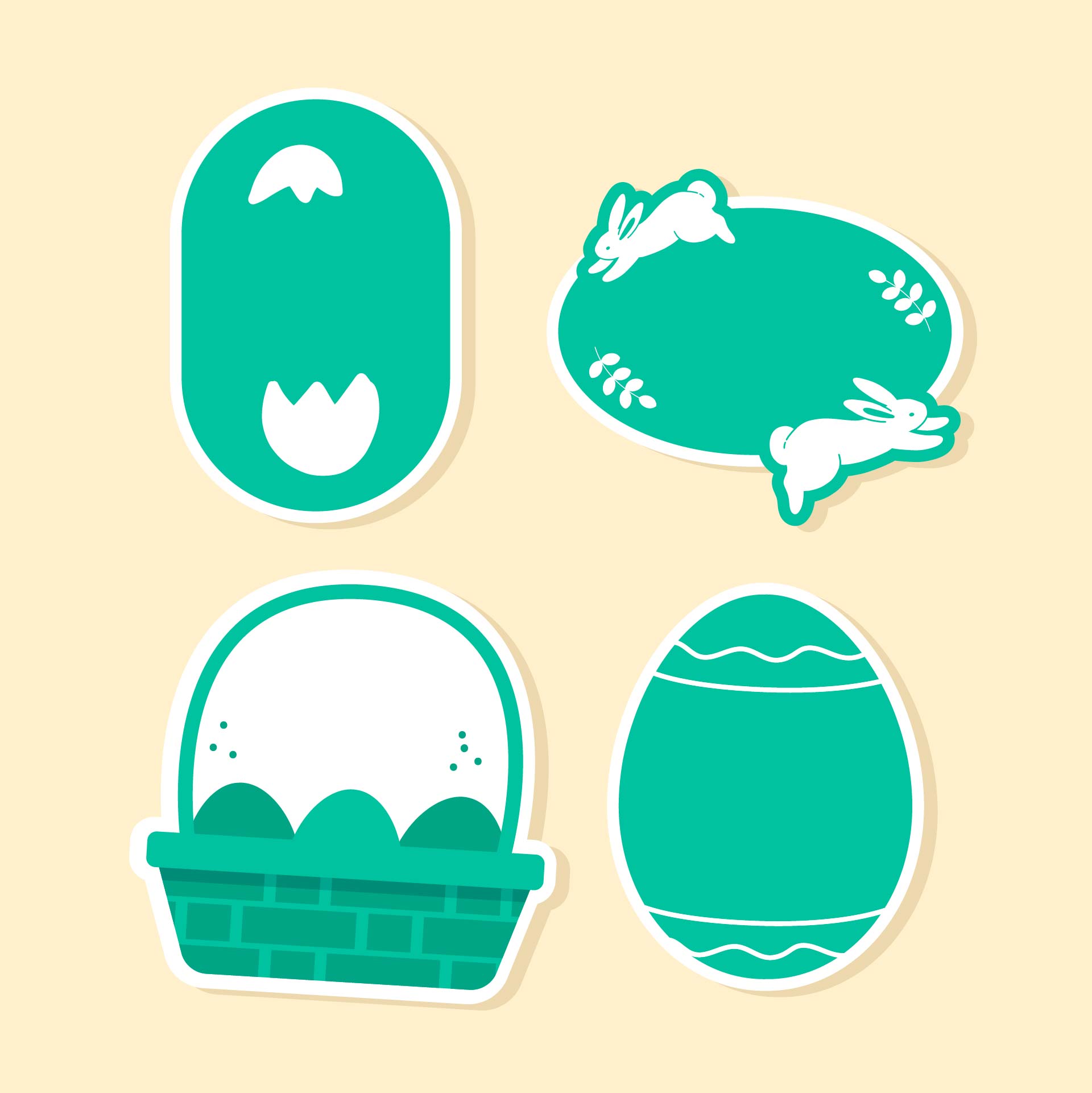 Happy Easter Labels Printable 