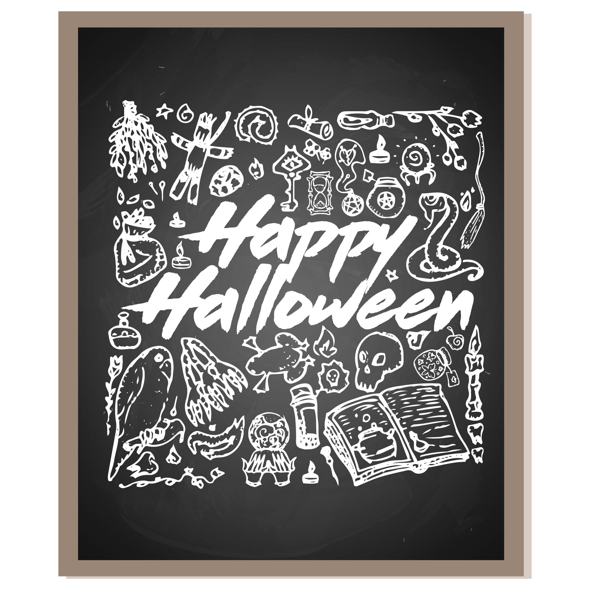 Printable Halloween Chalkboard Art