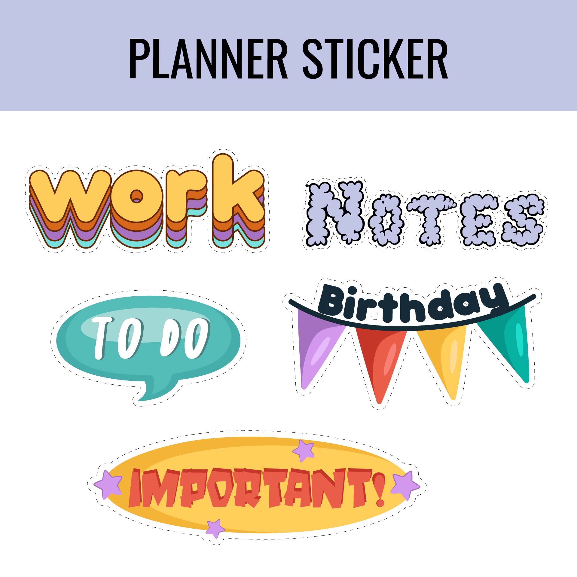 Printable Planner Calendar Stickers