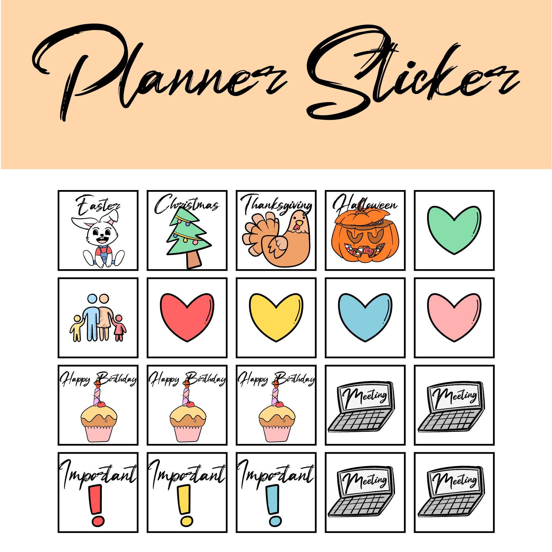  Printable Calendar Stickers