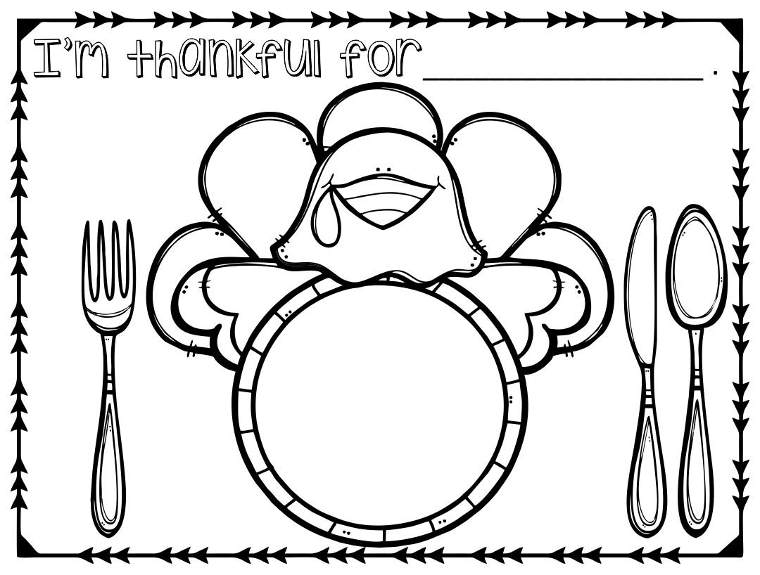 Printable Thanksgiving Placemat Craft