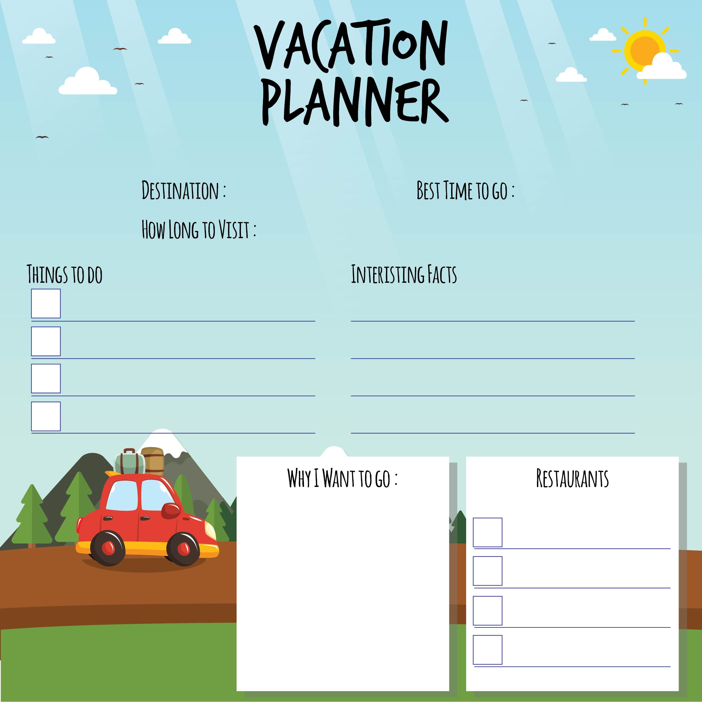 10 Best Free Printable Trip Sheets printablee com 10 Best Free Printable Trip Sheets printablee com