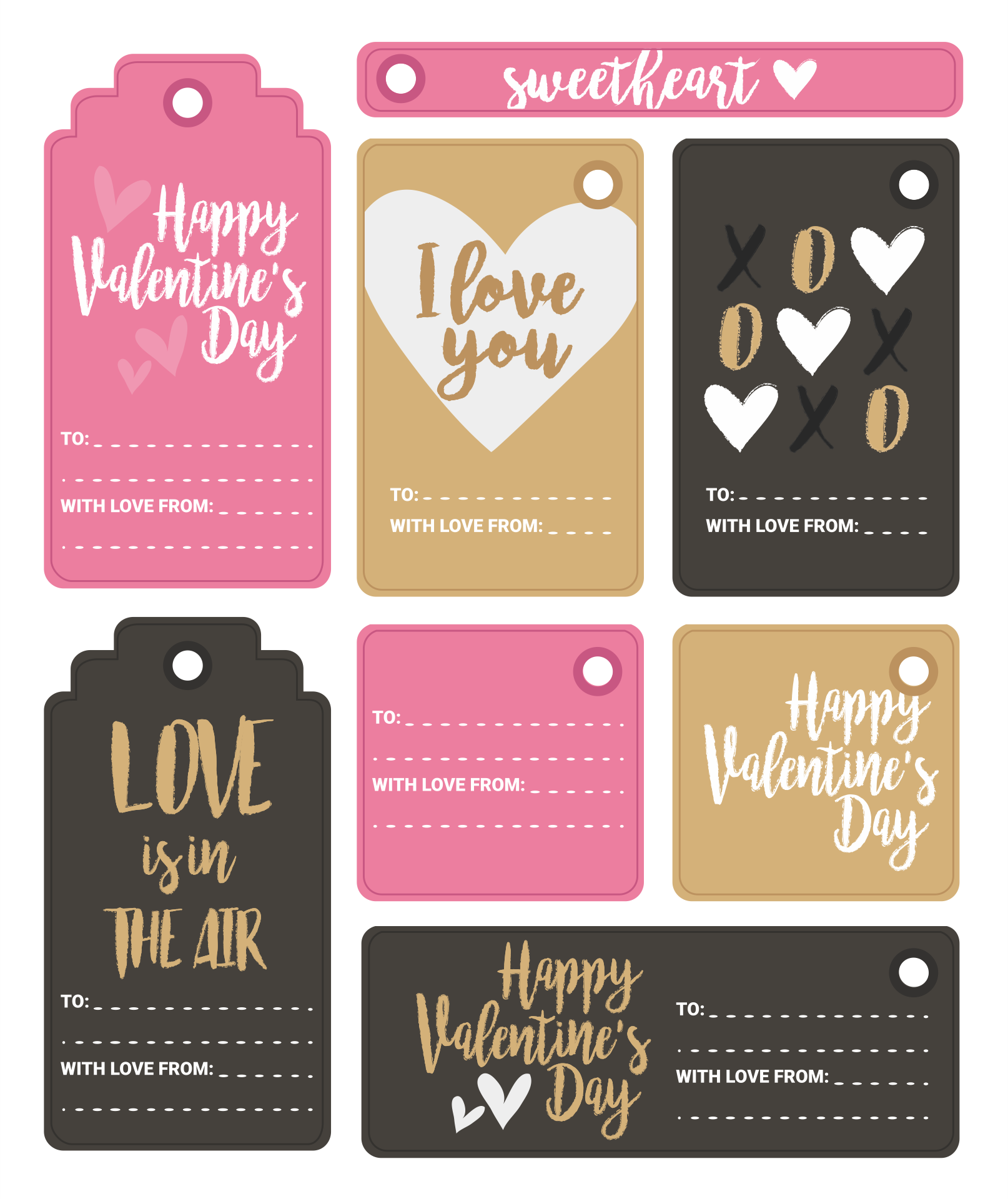 Valentine s Gift Tags 10 Free PDF Printables Printablee