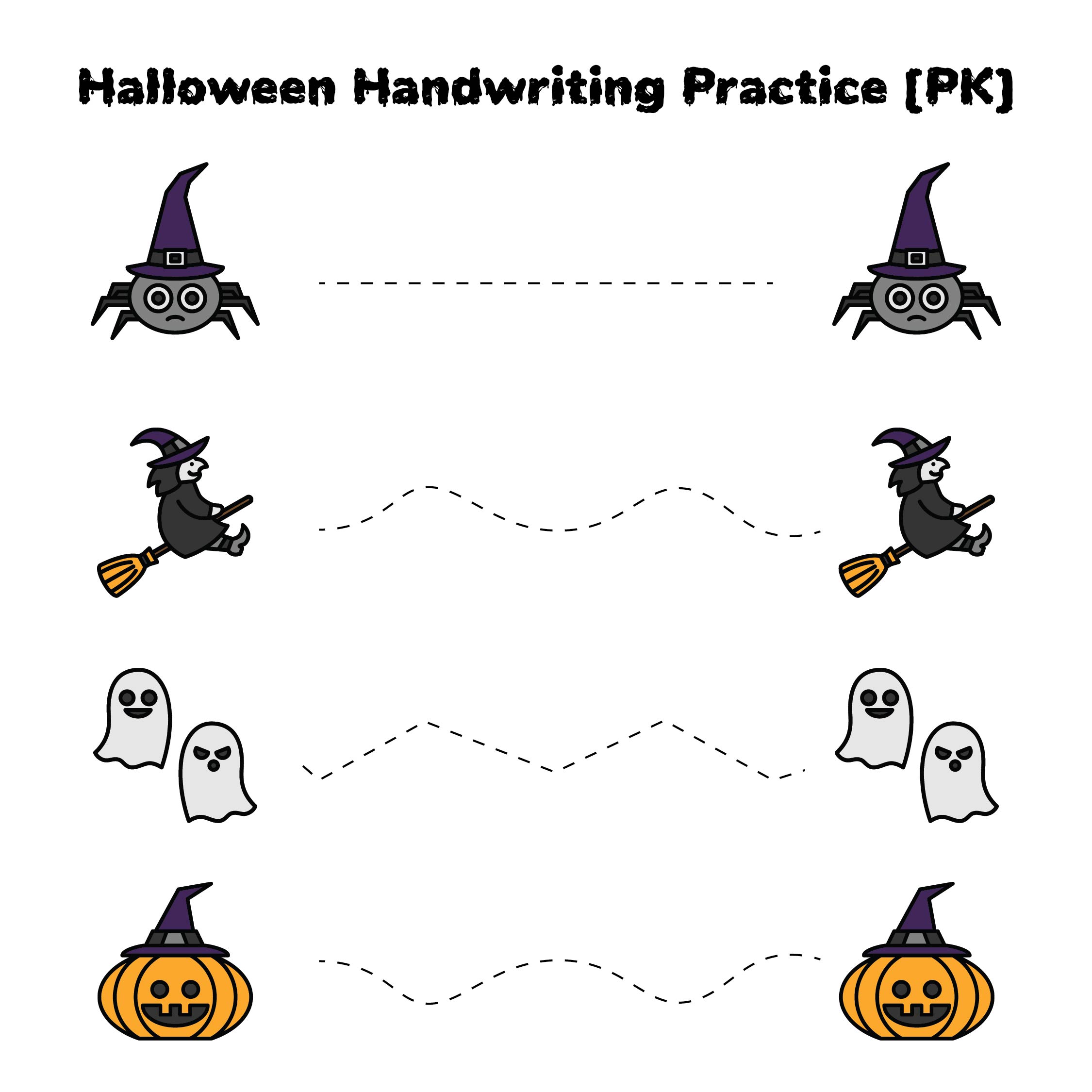 Halloween Pre-K Worksheets