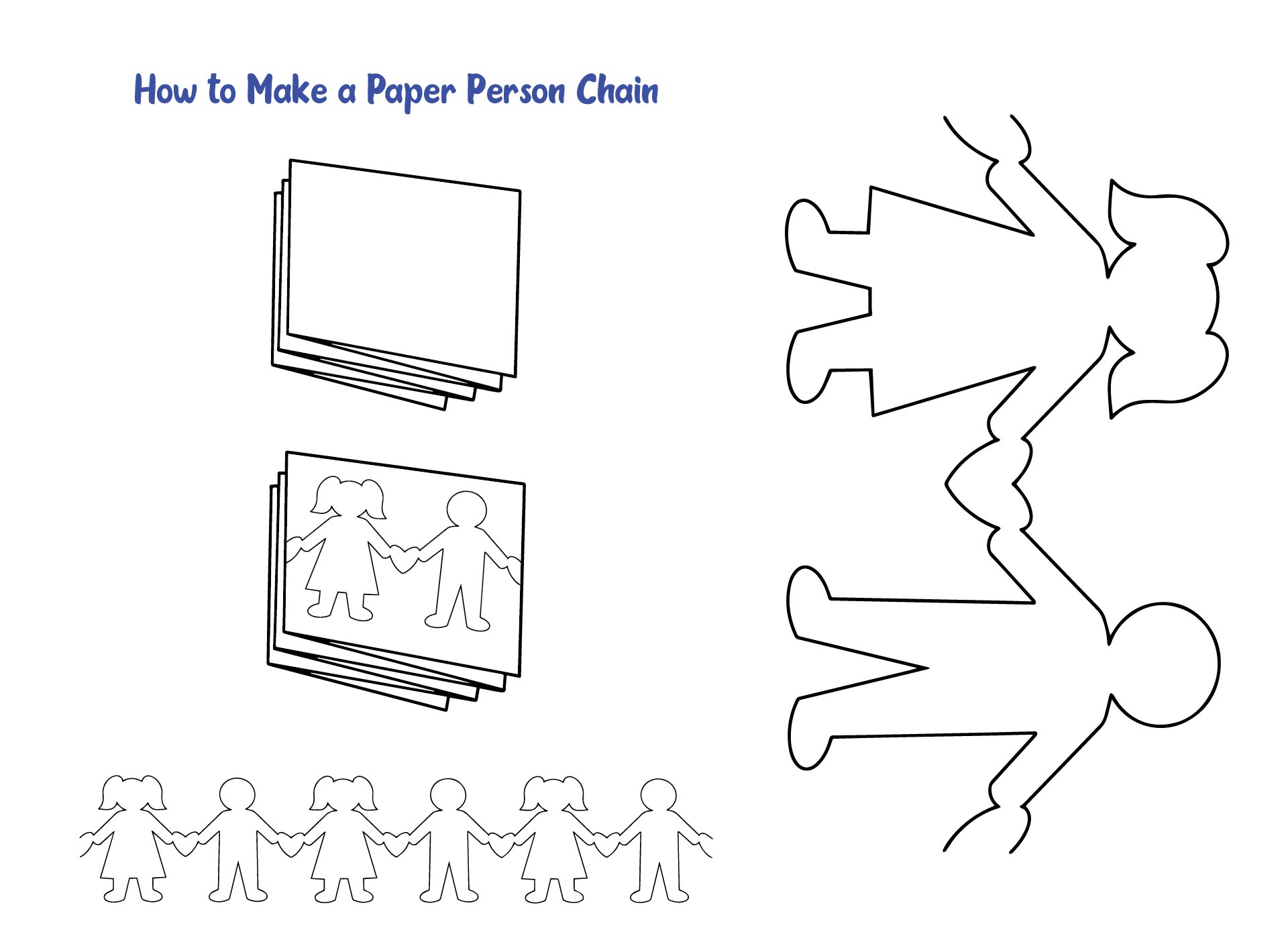 How to Make a Paper Person Chain