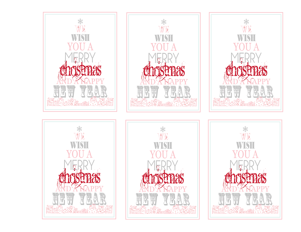 Merry Christmas Tags Printable