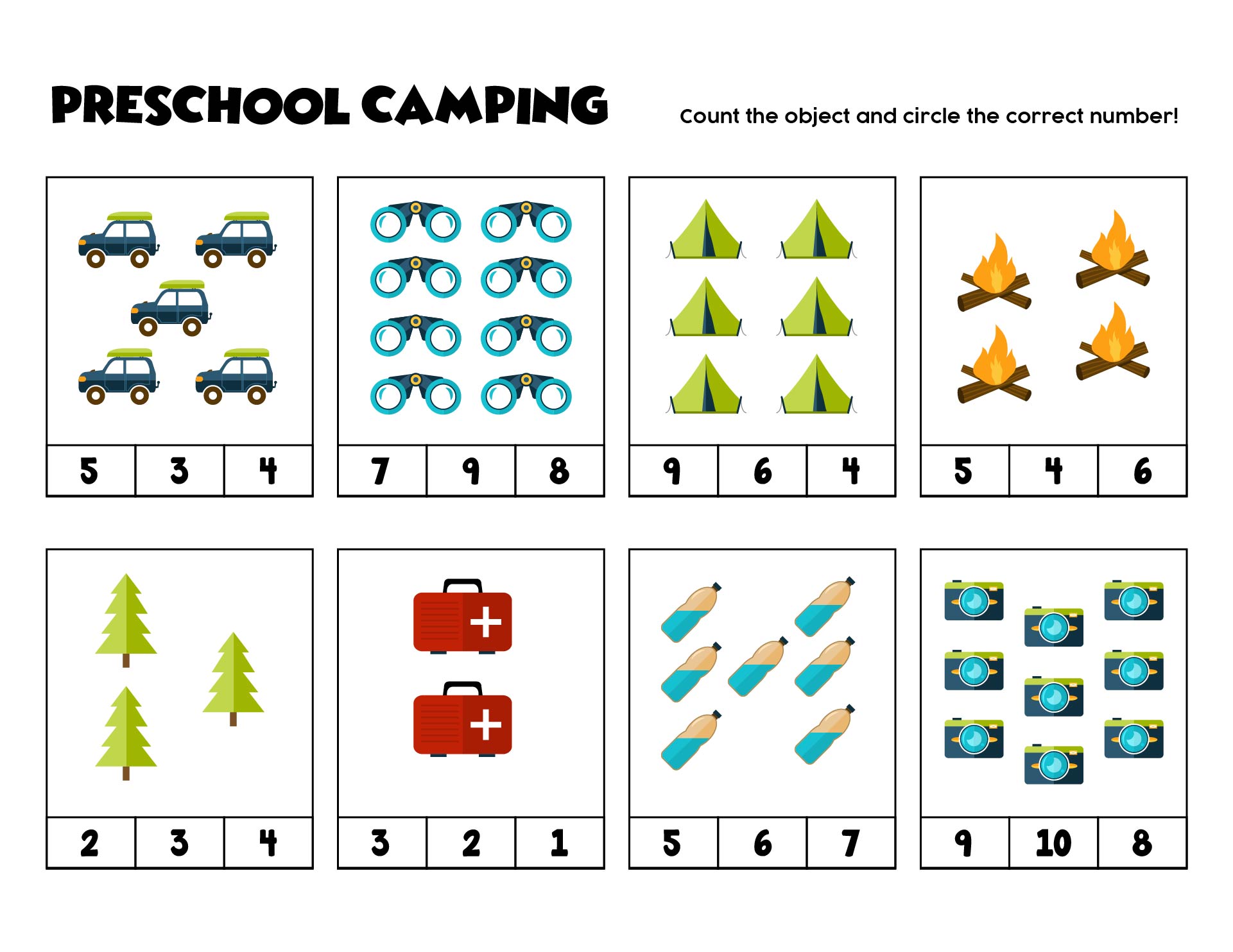 Preschool Camping Theme Printables