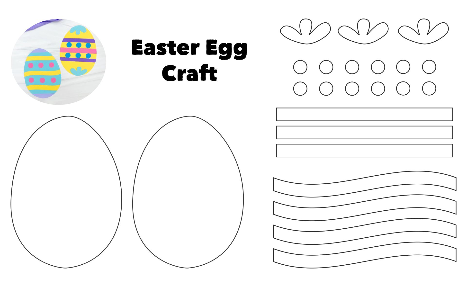 Printable Easter Egg Crafts Preschool
