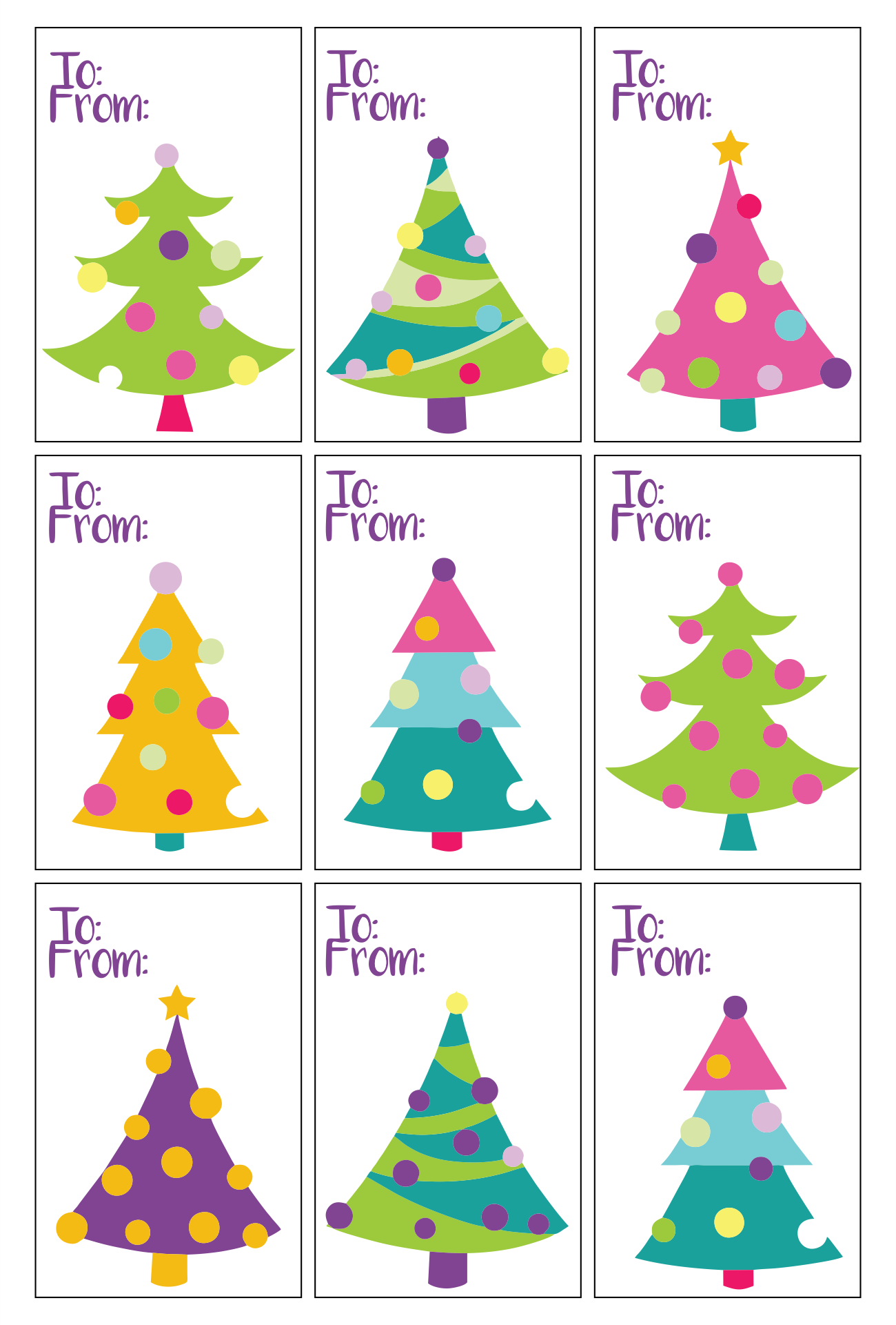 Printable Gift Tag Christmas Tree