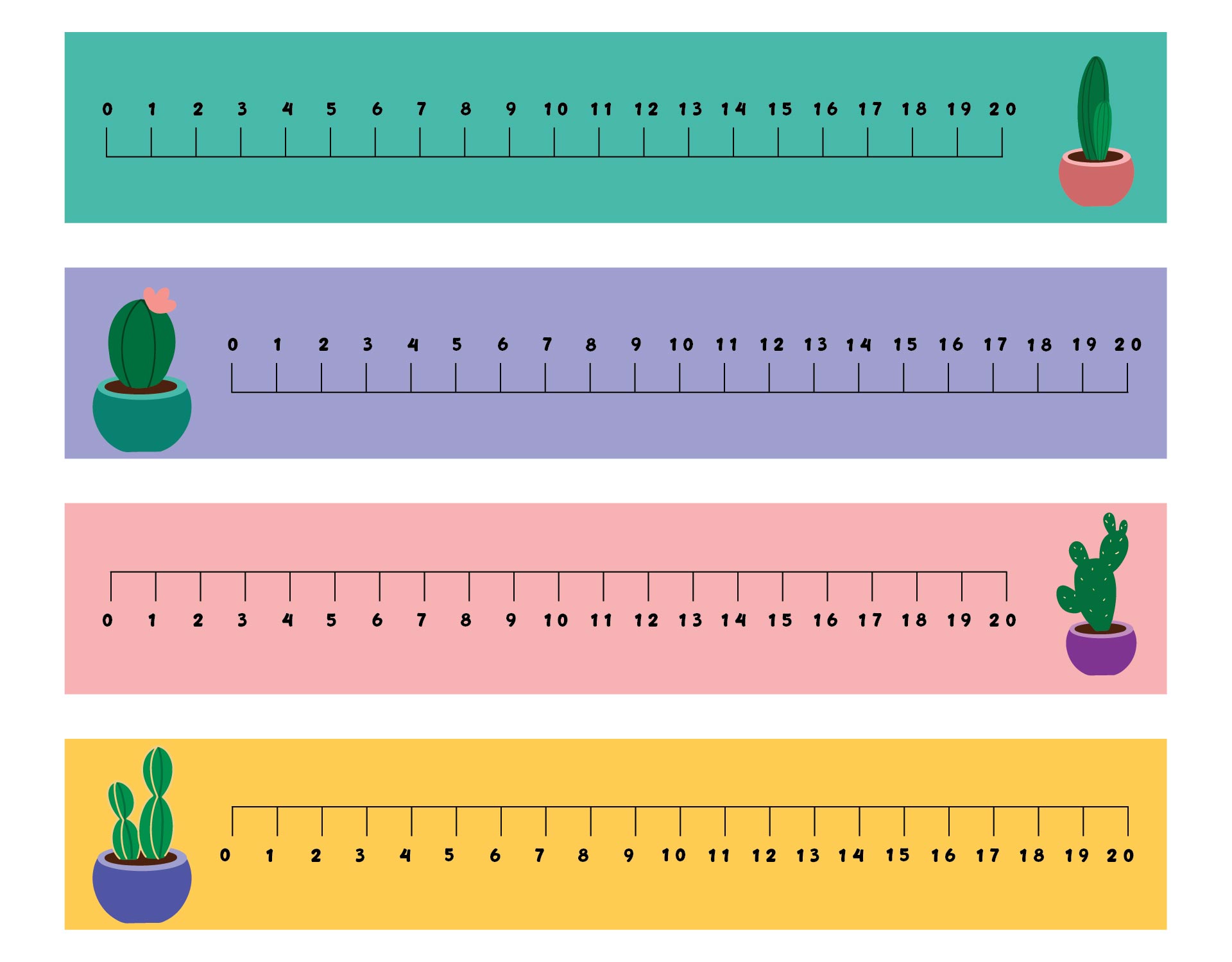 10 best number lines 0 20 printable free printablee com